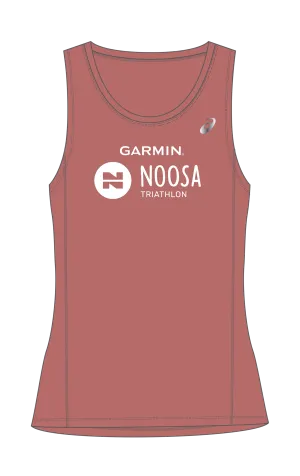 2023 Noosa Triathlon Women's ASICS Silver Tank - Garnet