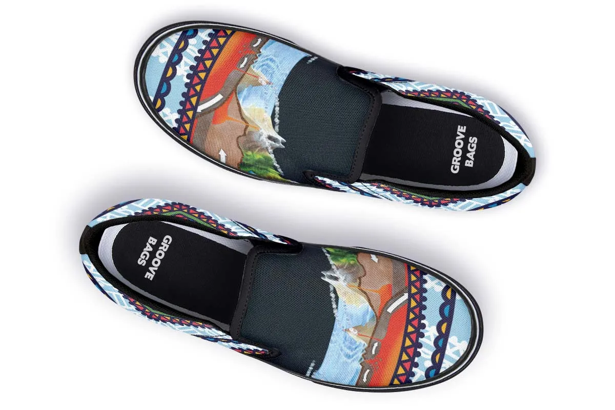 Abstract Tectonic Plates Slip-On Shoes