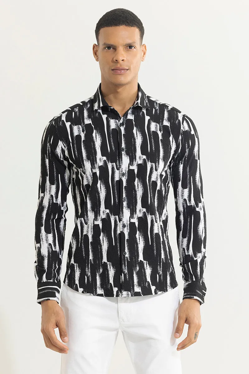 Abstractattire Black Seersucker Shirt