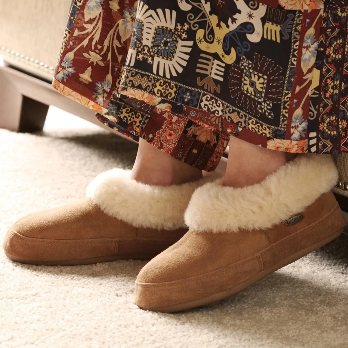 Acorn Women's Oh Ewe Shearling Slippers with Cloud Cushion Comfort