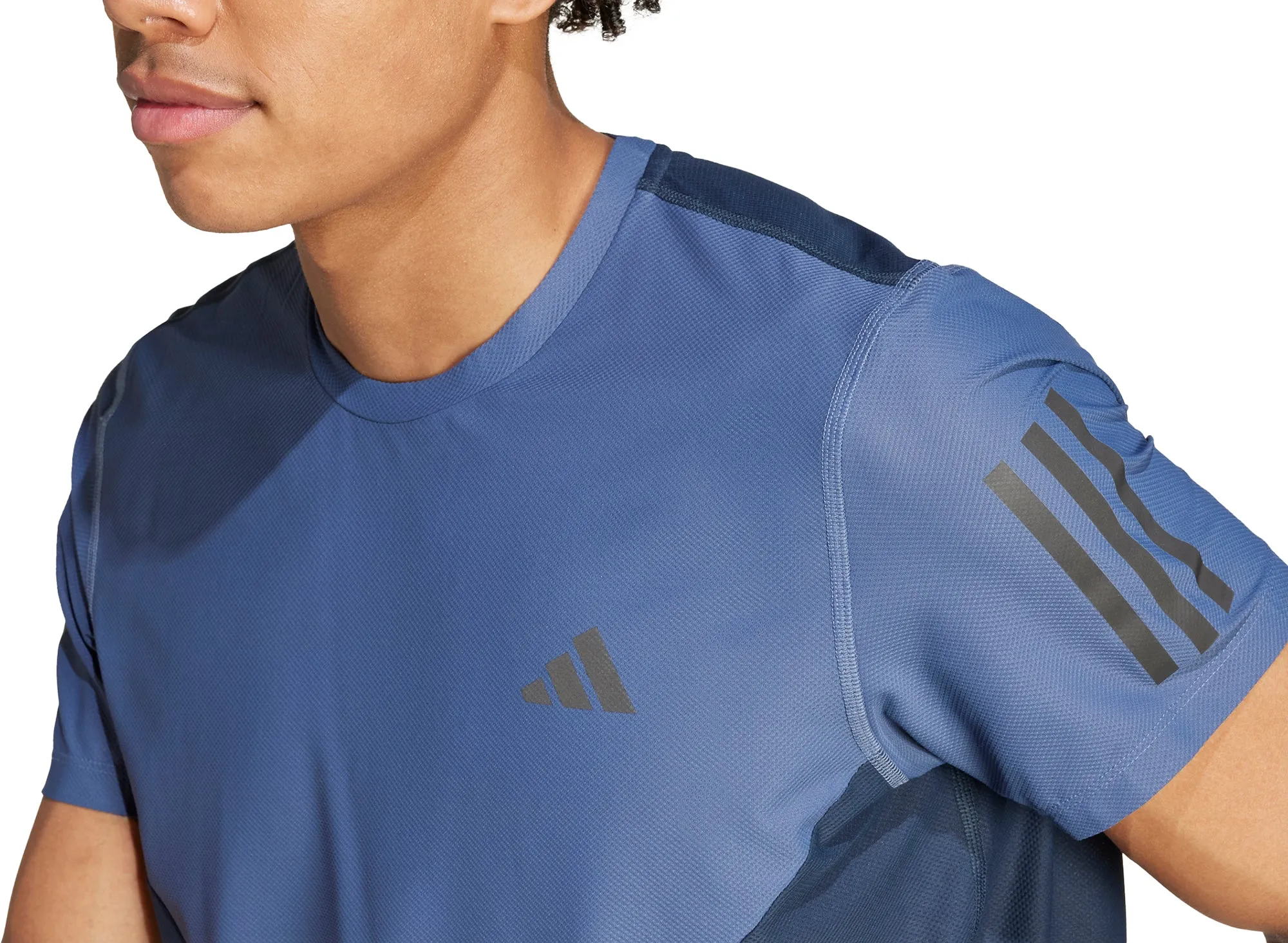 adidas Own The Run Short Sleeve Mens Running Top - Blue