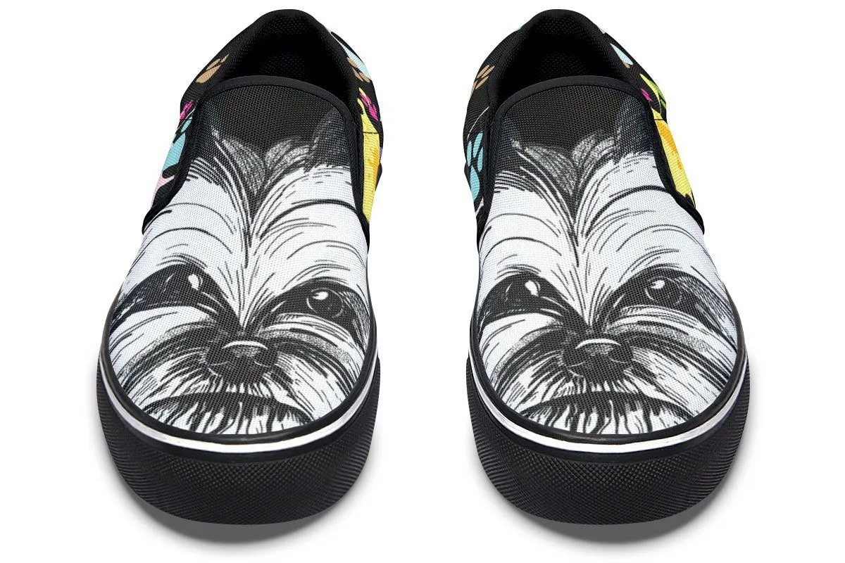 Artsy Yorkie Slip-On Shoes