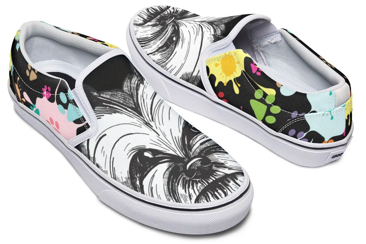 Artsy Yorkie Slip-On Shoes