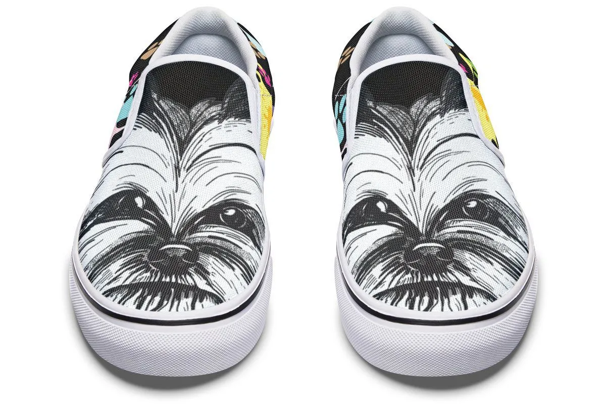 Artsy Yorkie Slip-On Shoes