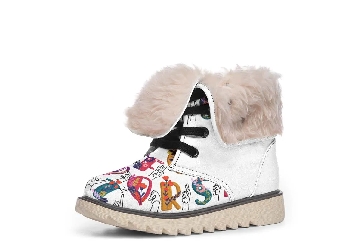 ASL Floral Alphabet Polar Vibe Boots