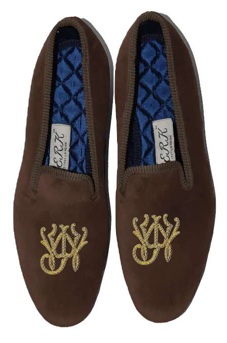 Block Style Monogram Slippers