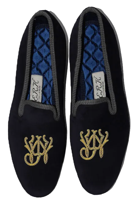 Block Style Monogram Slippers