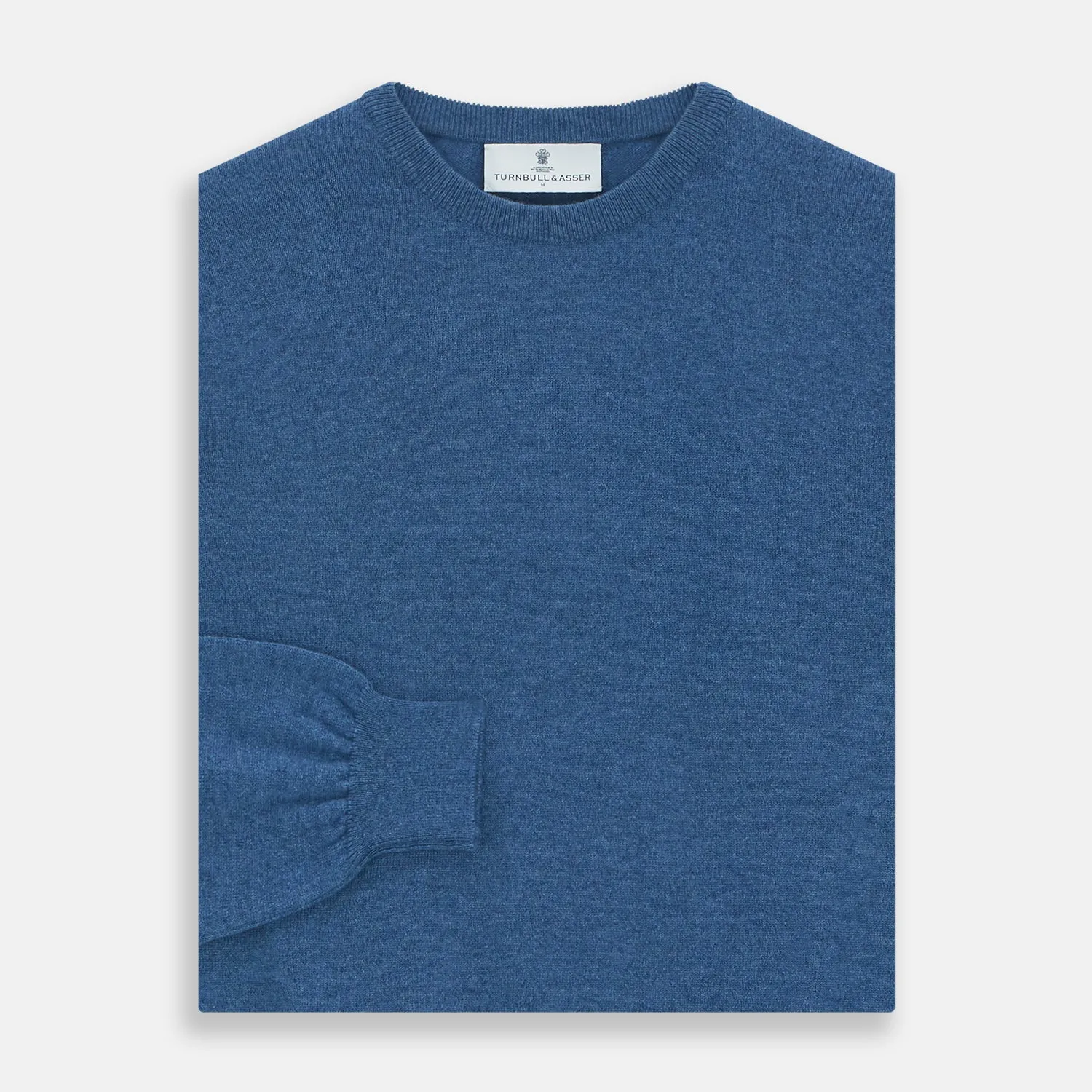 Blue Crew Neck Cashmere Jumper