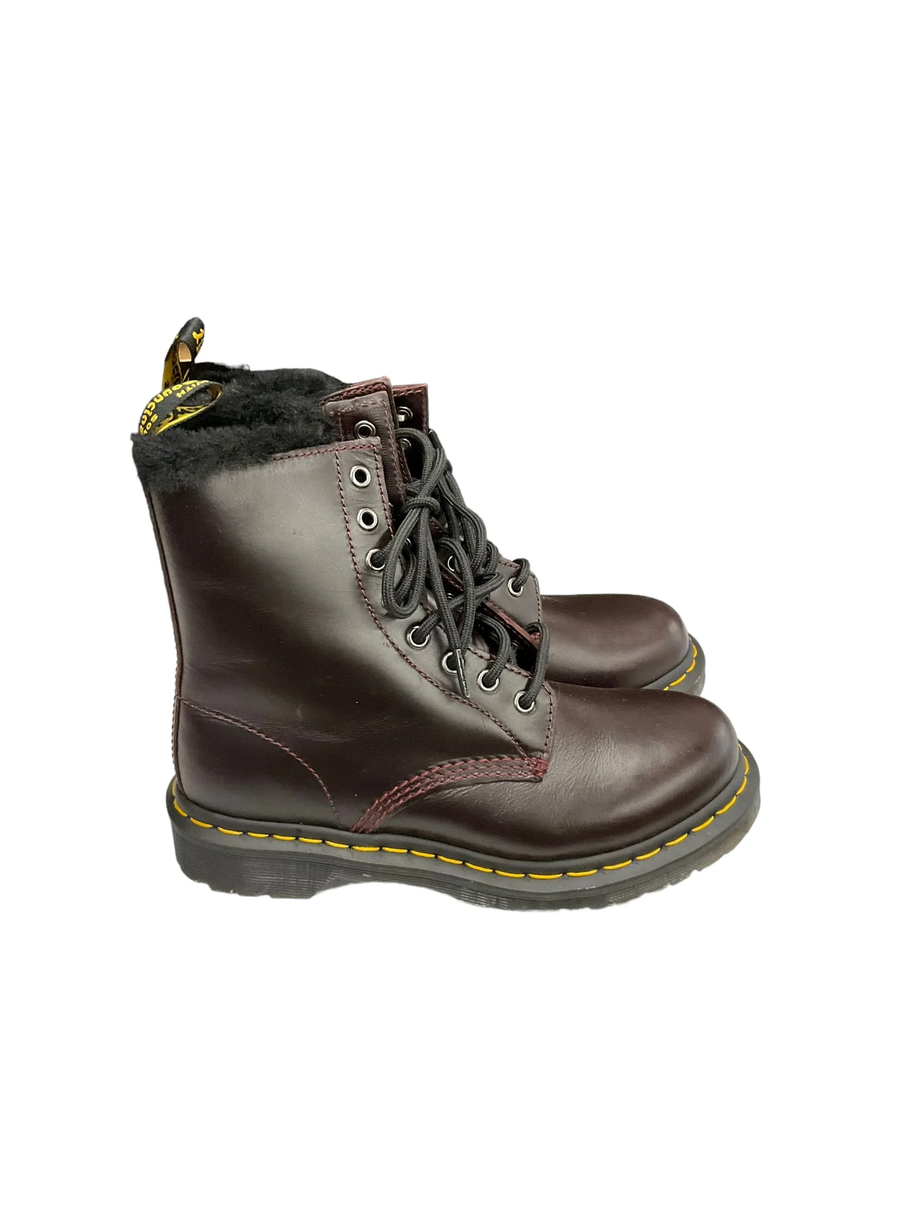 Boots Combat By Dr Martens In Red, Size: 7