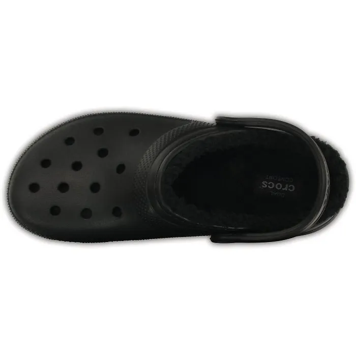 Classic Fuzz Fluffy Lined Clog Adults Unisex Black