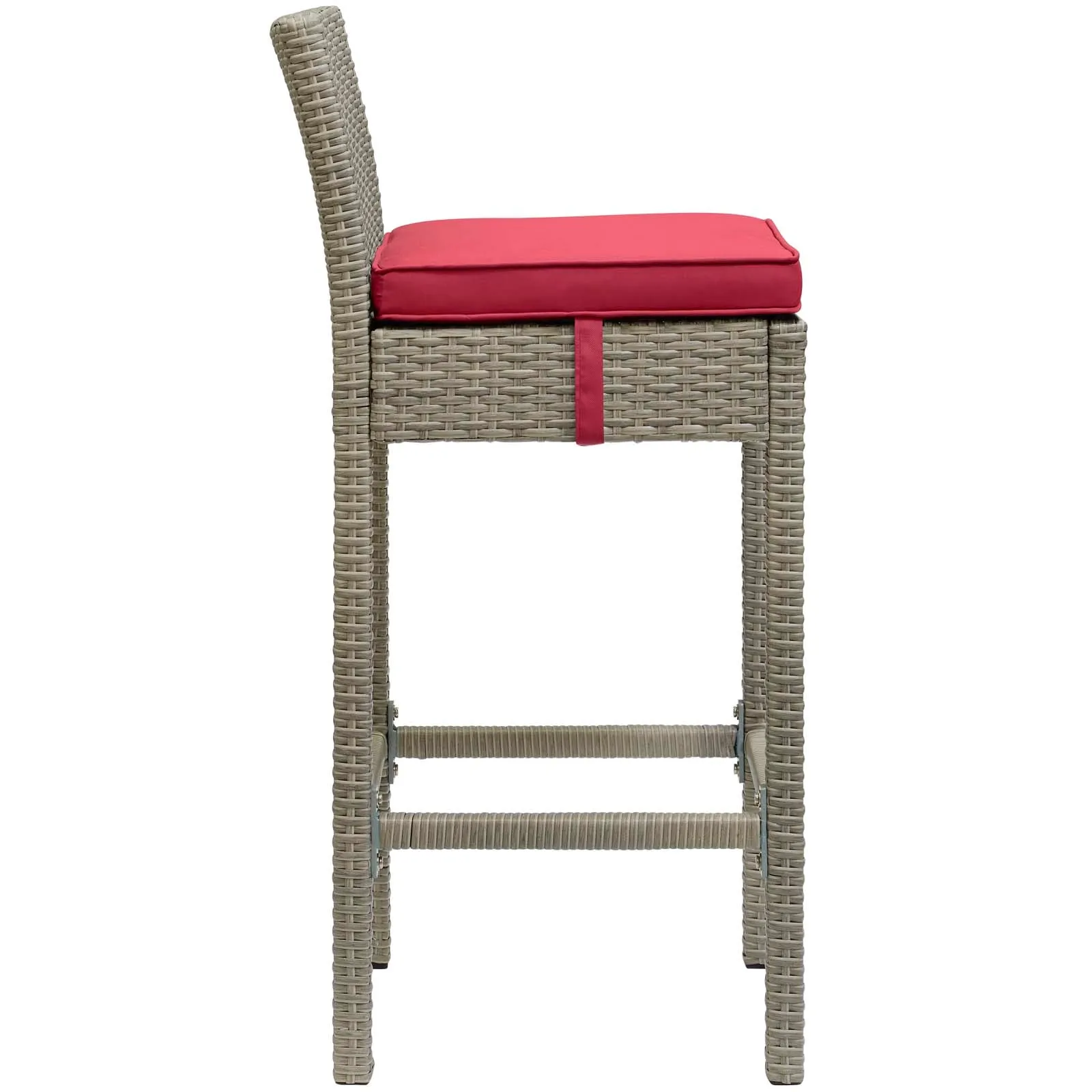 Conduit Bar Stool Outdoor Patio Wicker Rattan Set of 2 by Modway