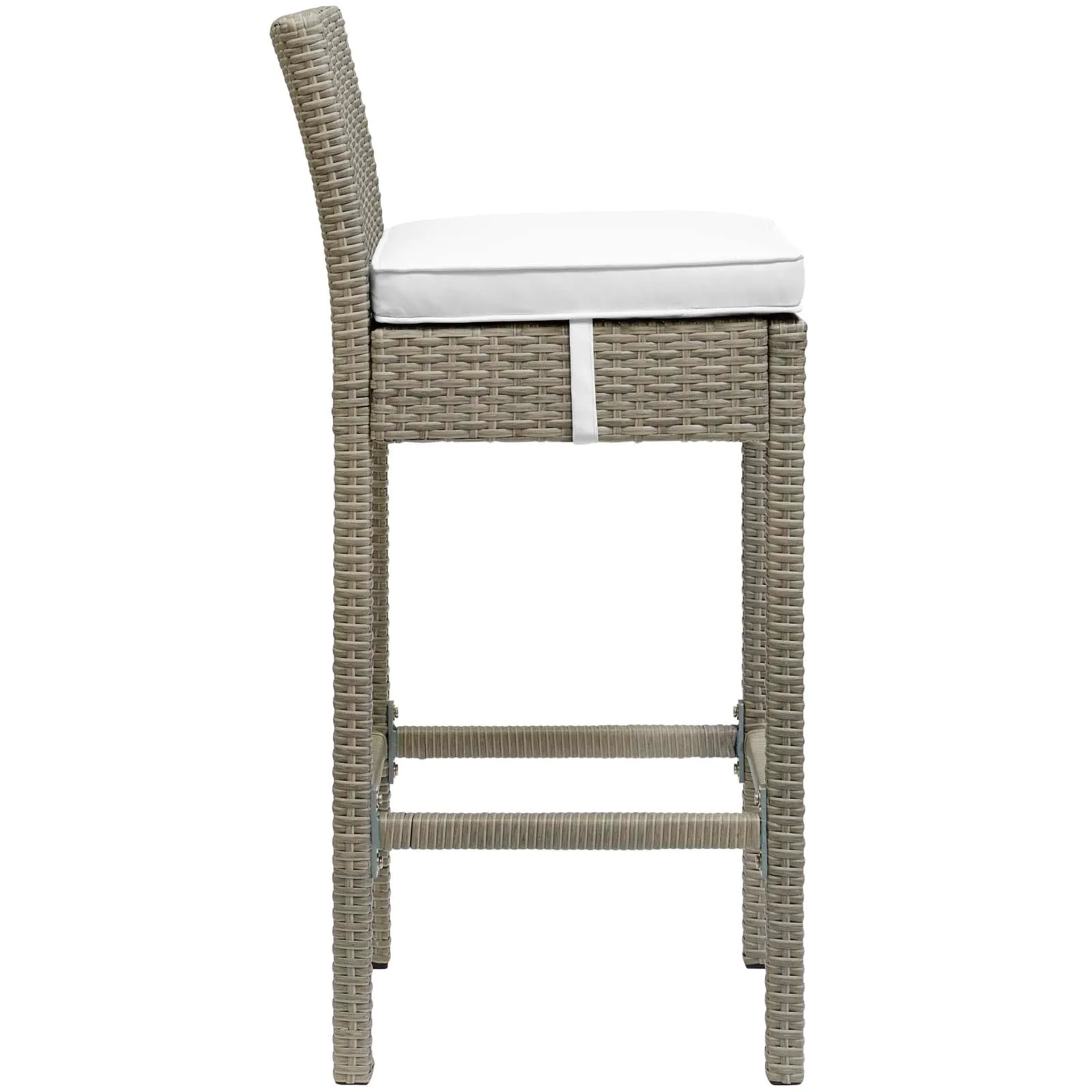 Conduit Bar Stool Outdoor Patio Wicker Rattan Set of 2 by Modway