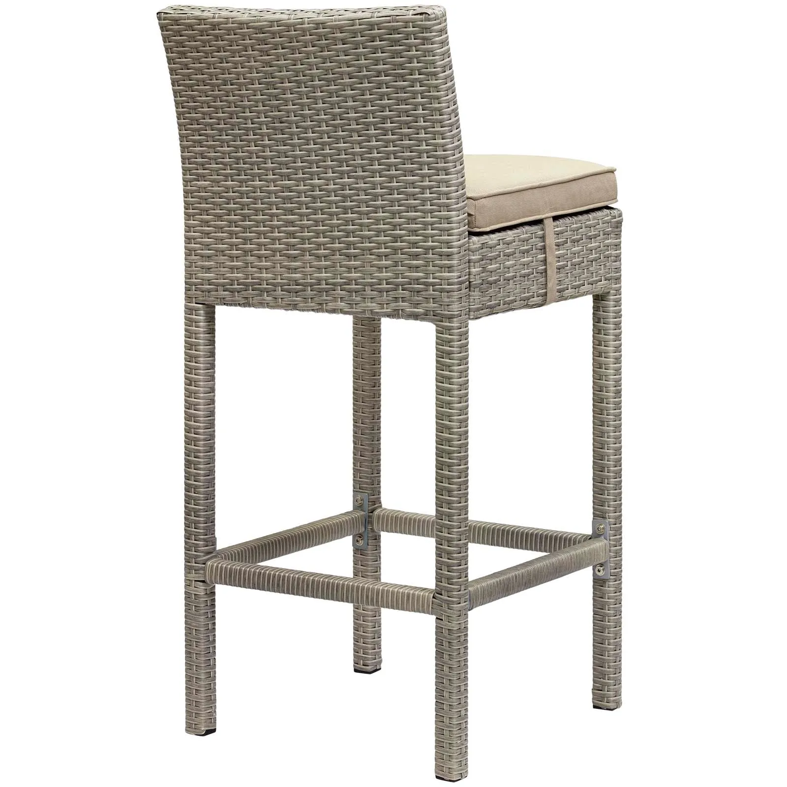 Conduit Bar Stool Outdoor Patio Wicker Rattan Set of 2 by Modway