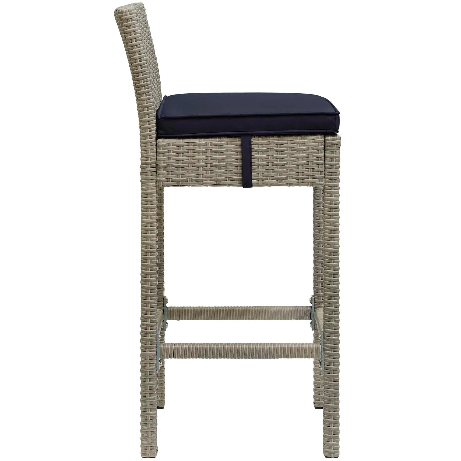 Conduit Bar Stool Outdoor Patio Wicker Rattan Set of 2 by Modway