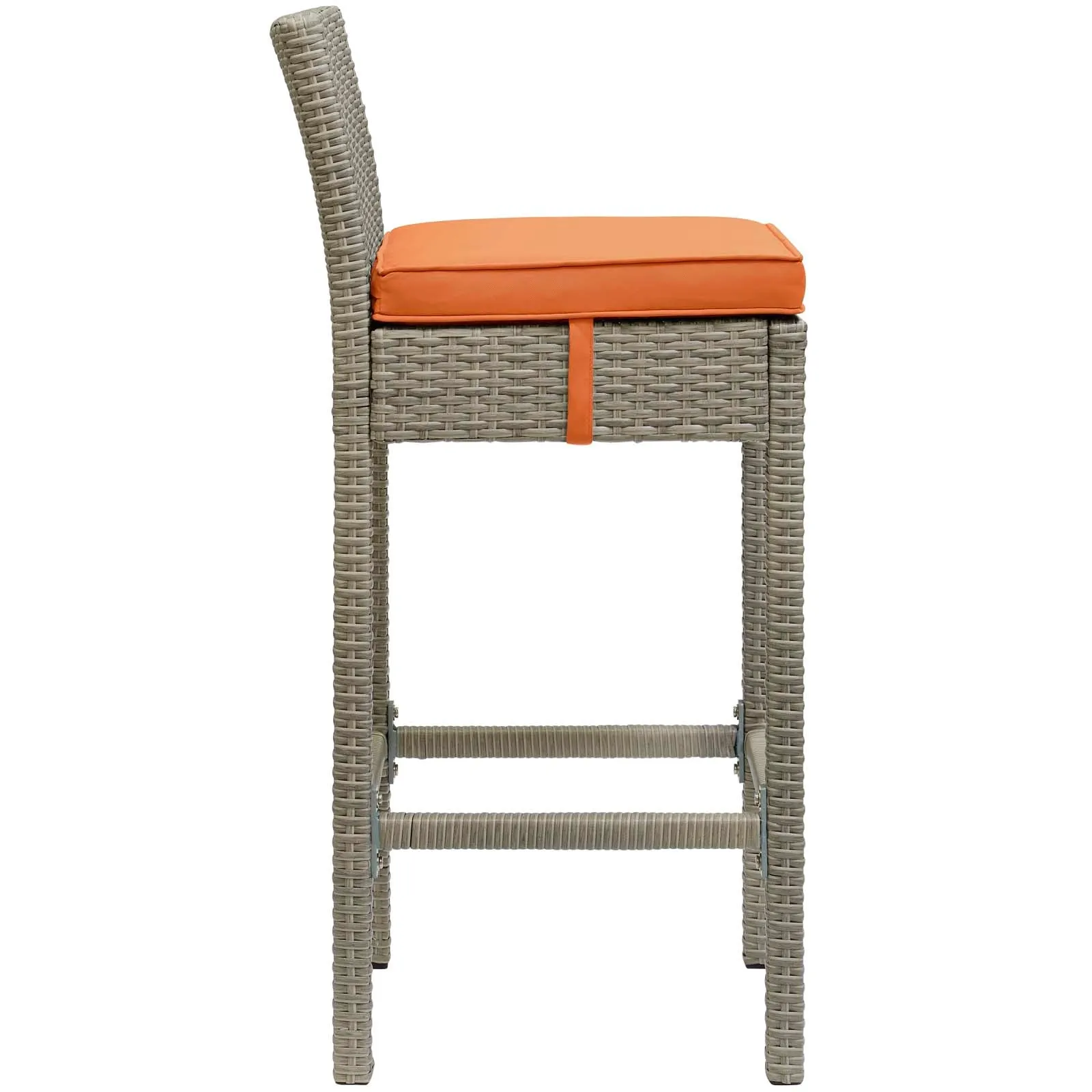 Conduit Bar Stool Outdoor Patio Wicker Rattan Set of 2 by Modway