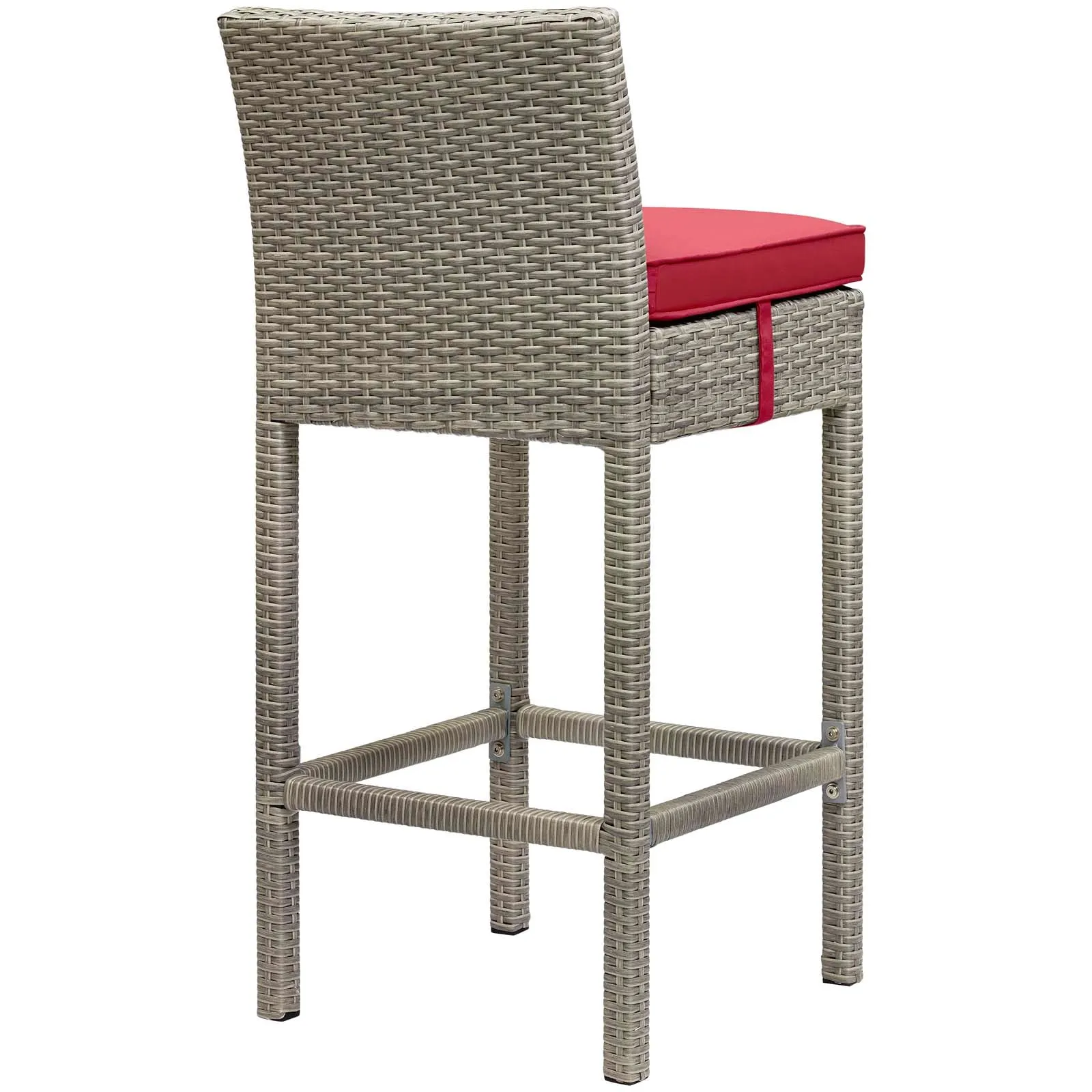 Conduit Bar Stool Outdoor Patio Wicker Rattan Set of 2 by Modway