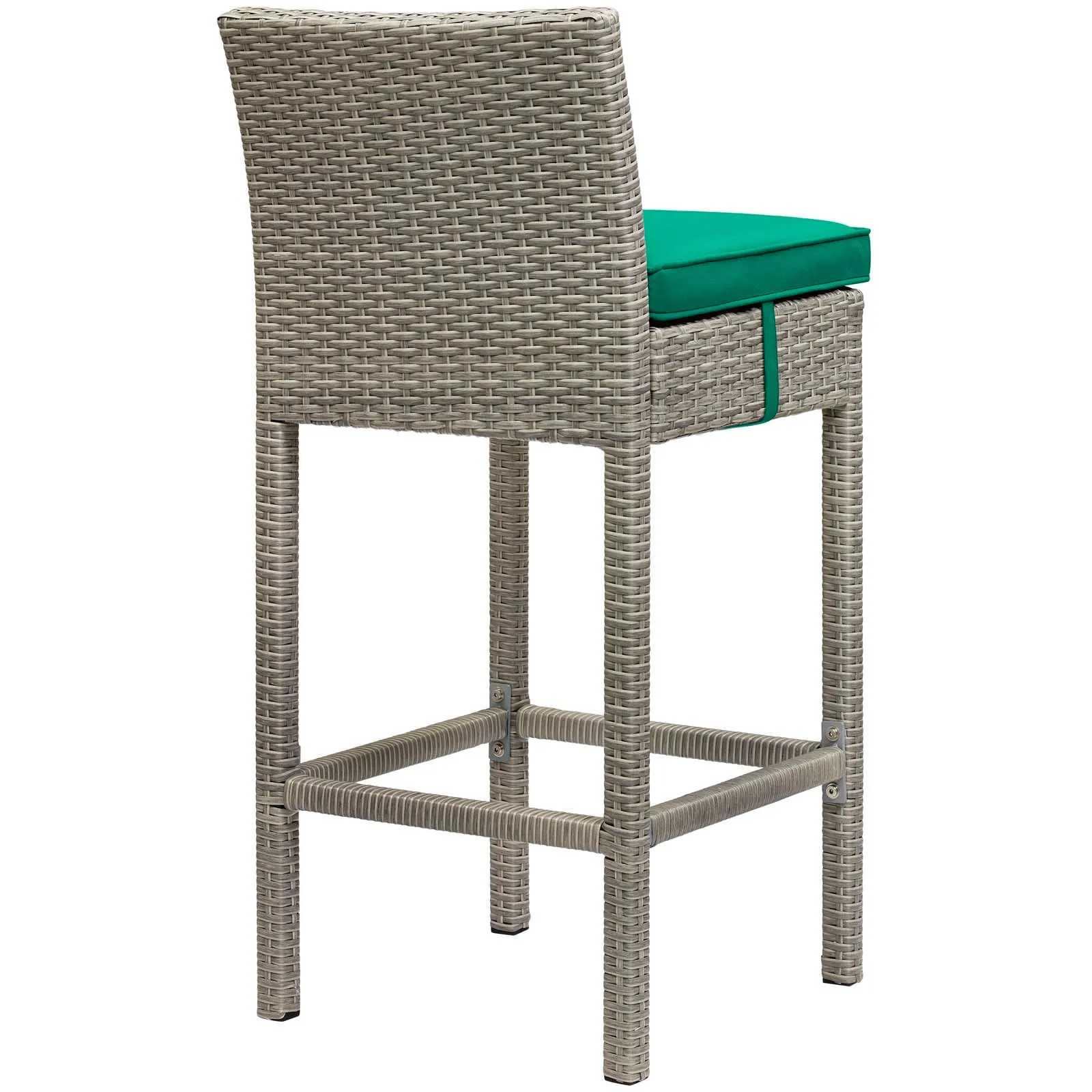 Conduit Bar Stool Outdoor Patio Wicker Rattan Set of 2 by Modway