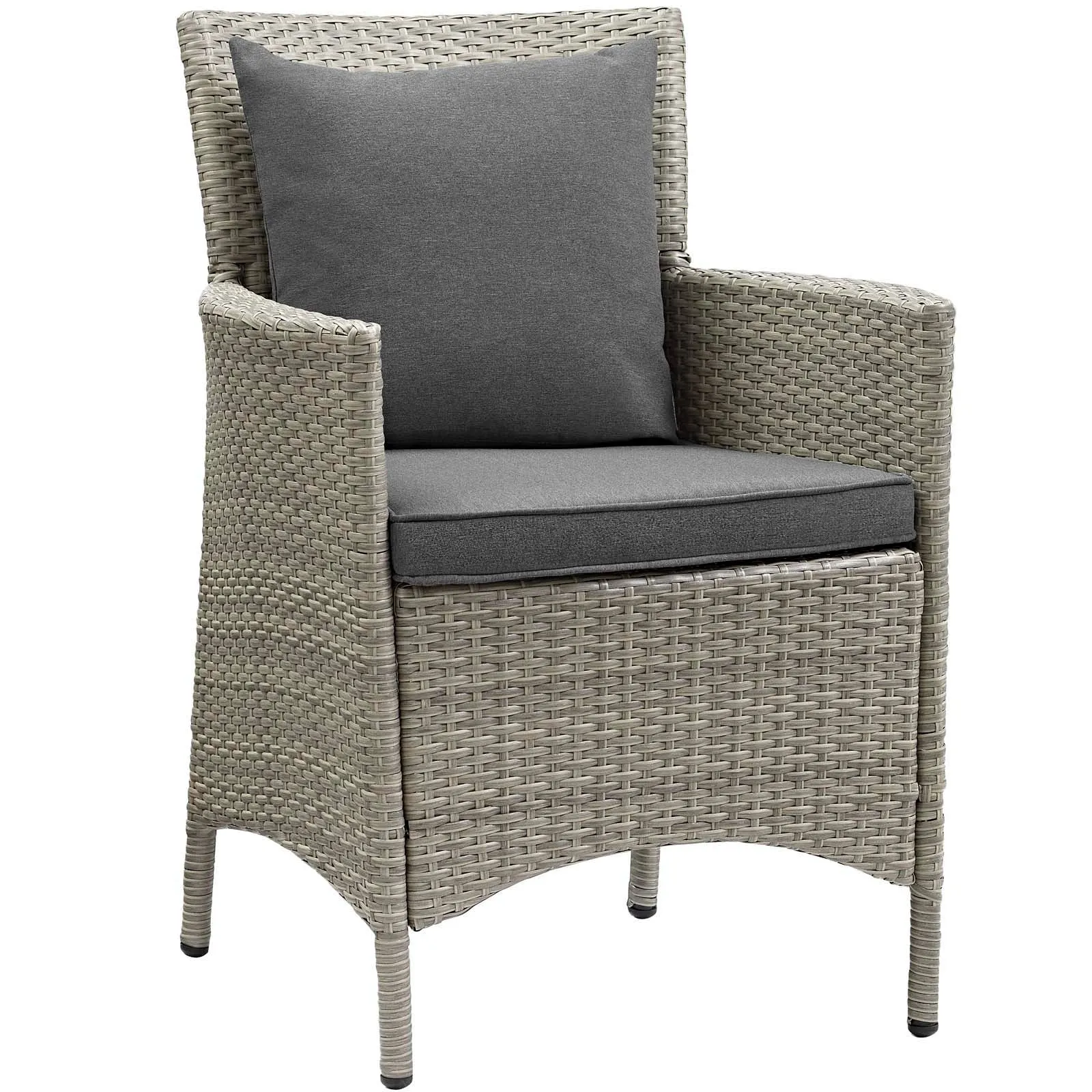 Conduit Outdoor Patio Wicker Rattan Dining Armchair Set of 2 by Modway