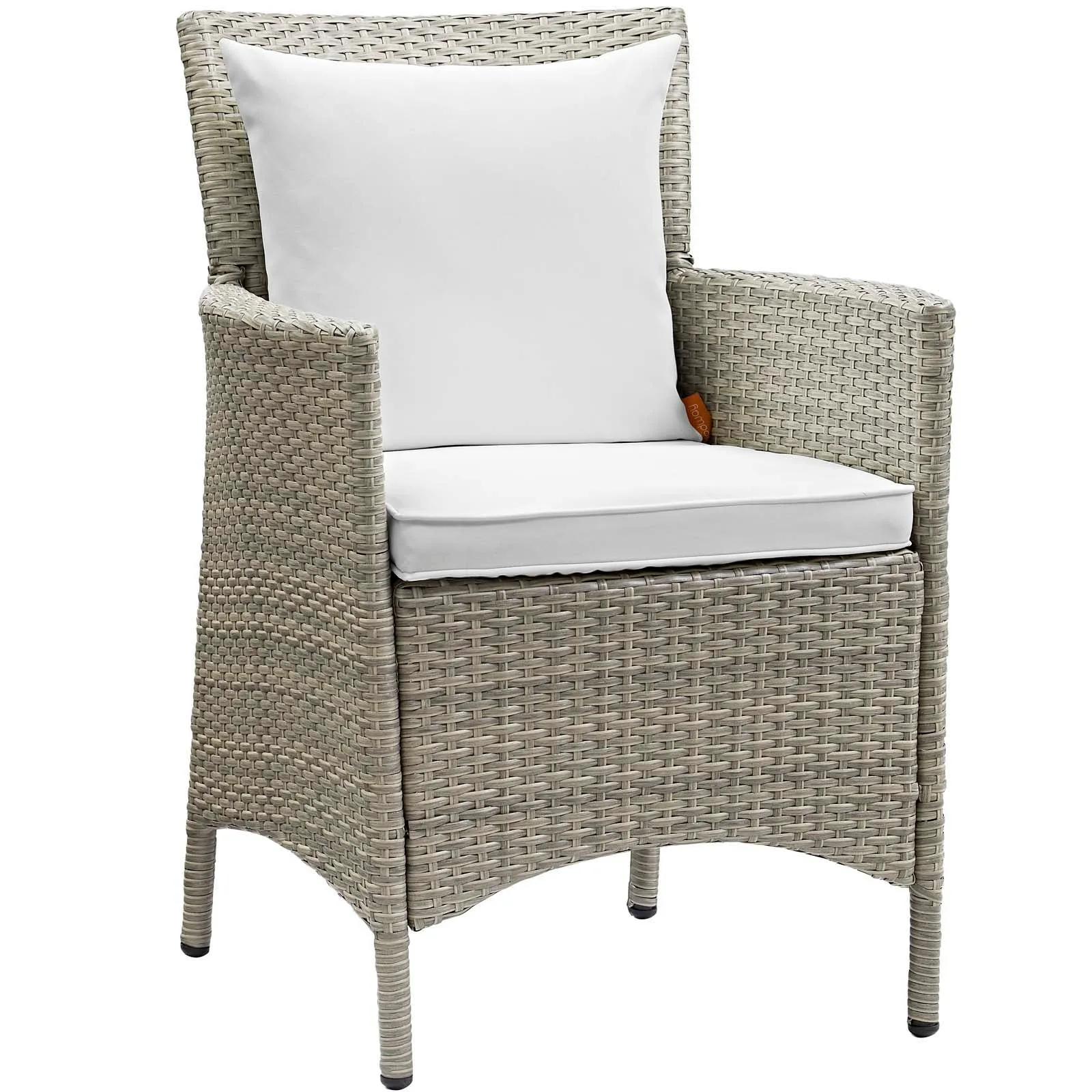 Conduit Outdoor Patio Wicker Rattan Dining Armchair Set of 2 by Modway