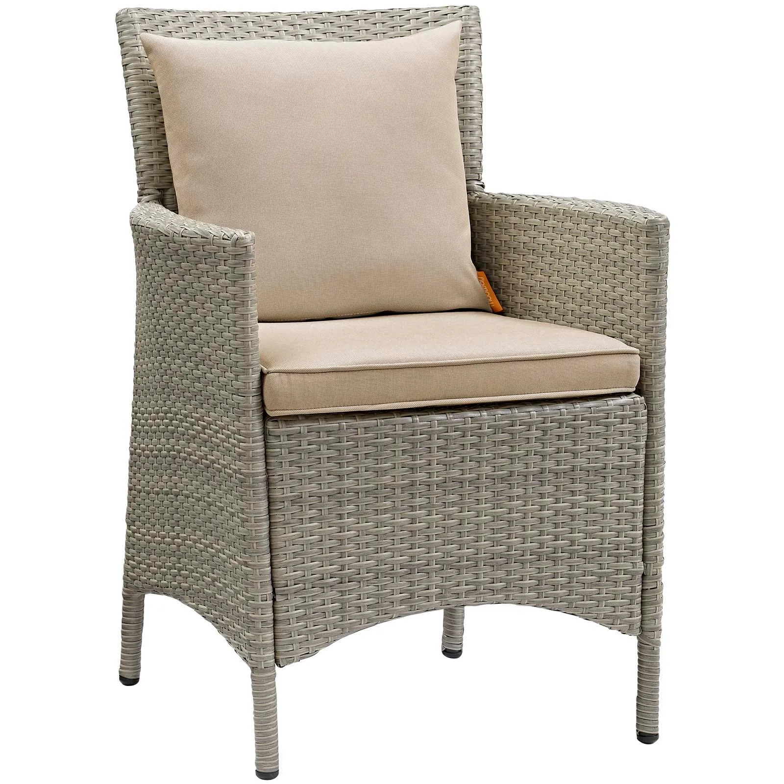 Conduit Outdoor Patio Wicker Rattan Dining Armchair Set of 2 by Modway