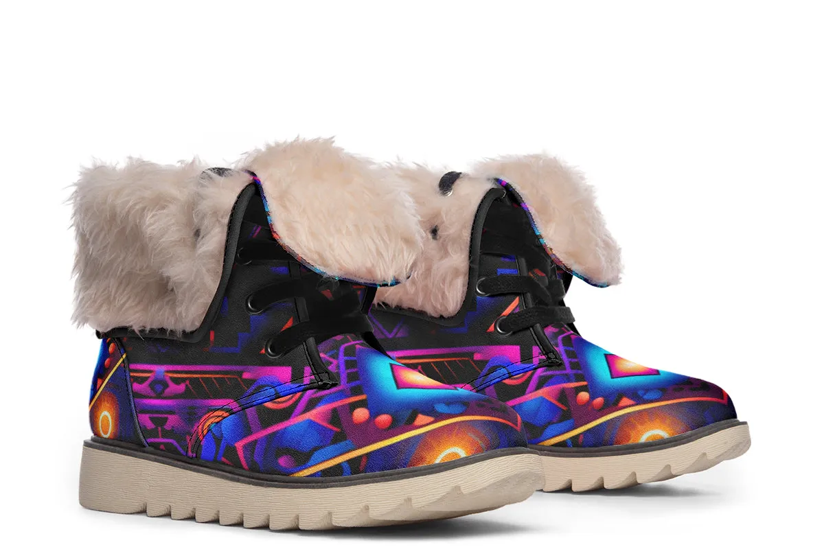 Cyber Grids Moon Boots