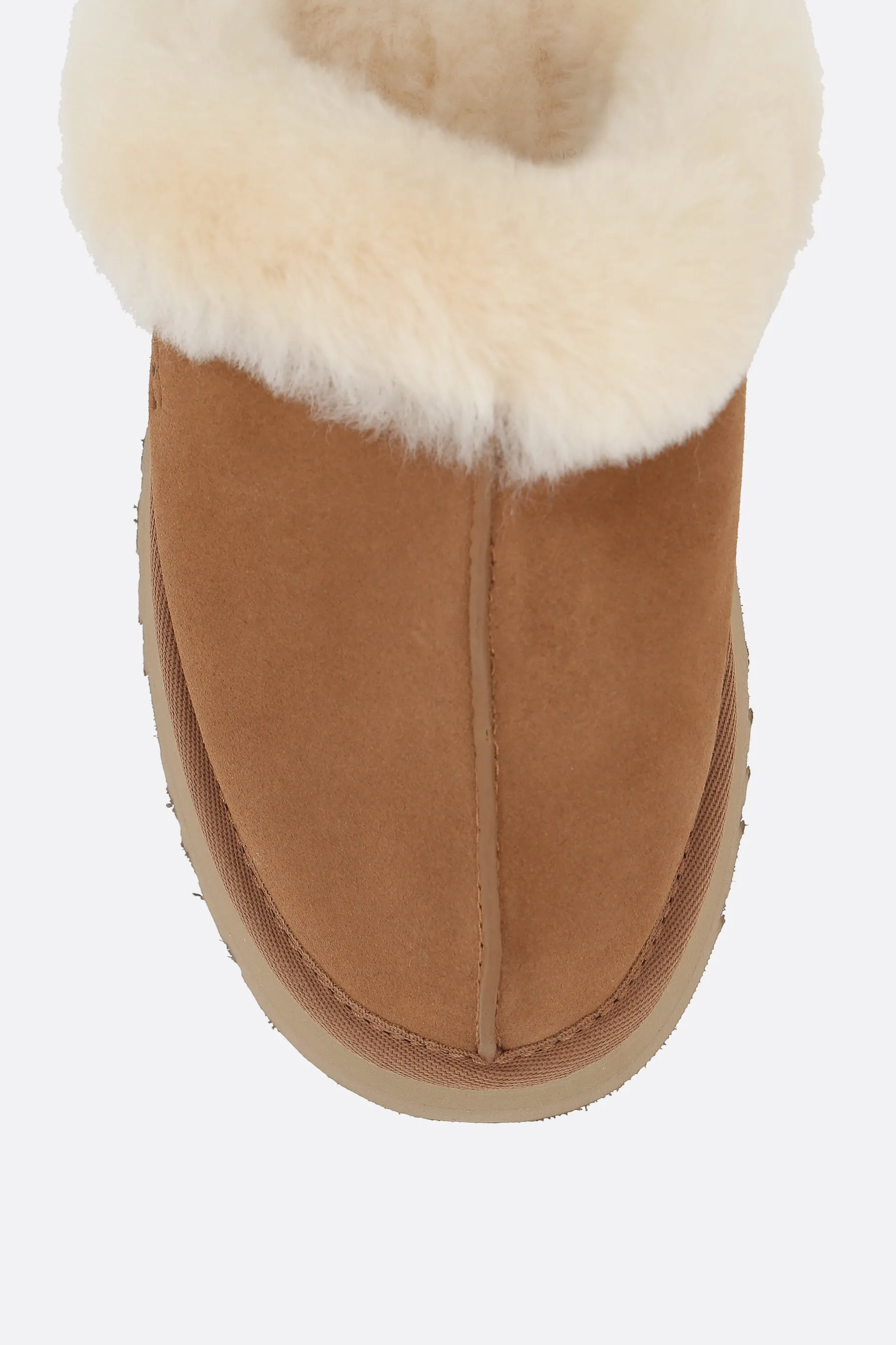 Disquette suede flatform slippers