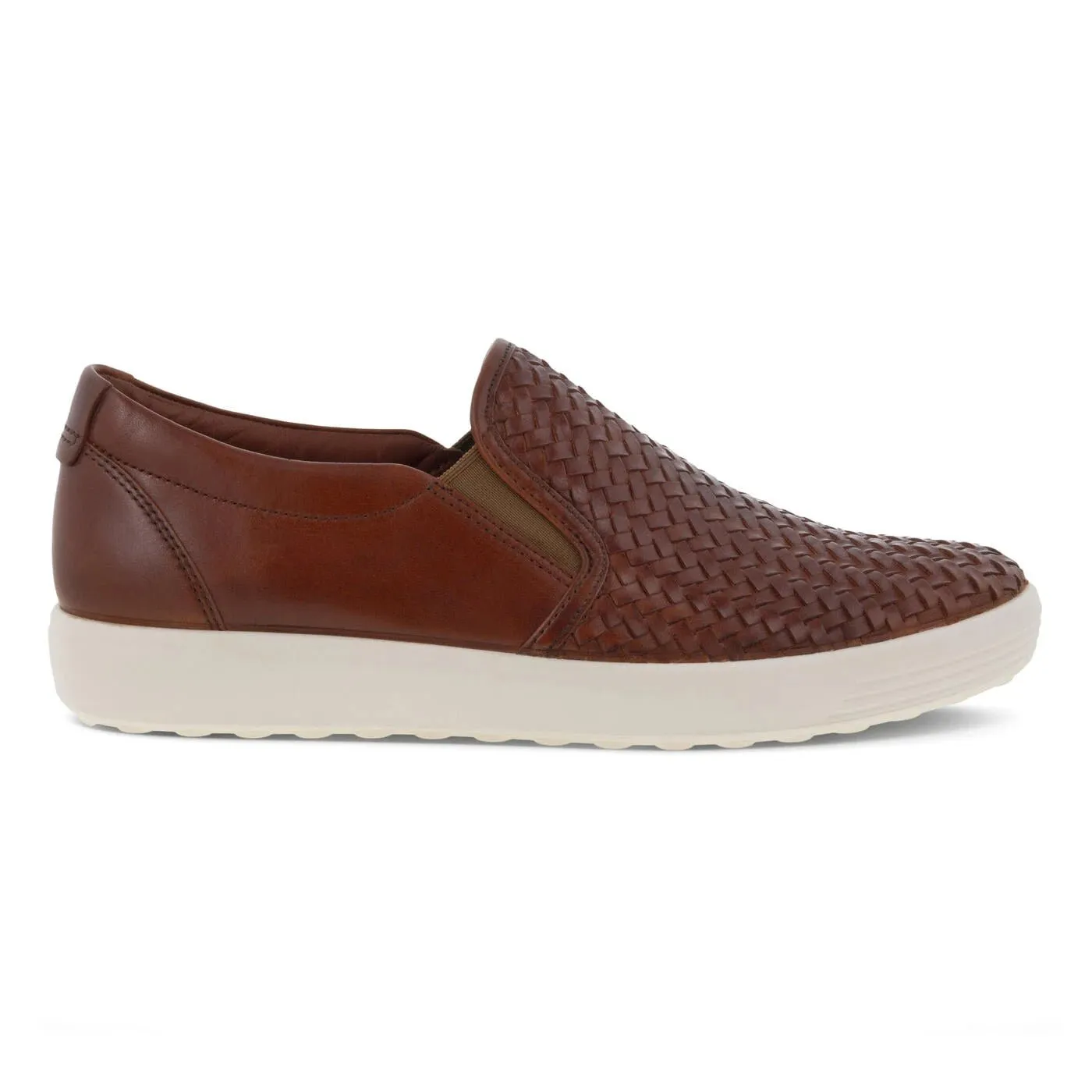 Ecco Women's Soft 7 Woven Slip-On - Cognac