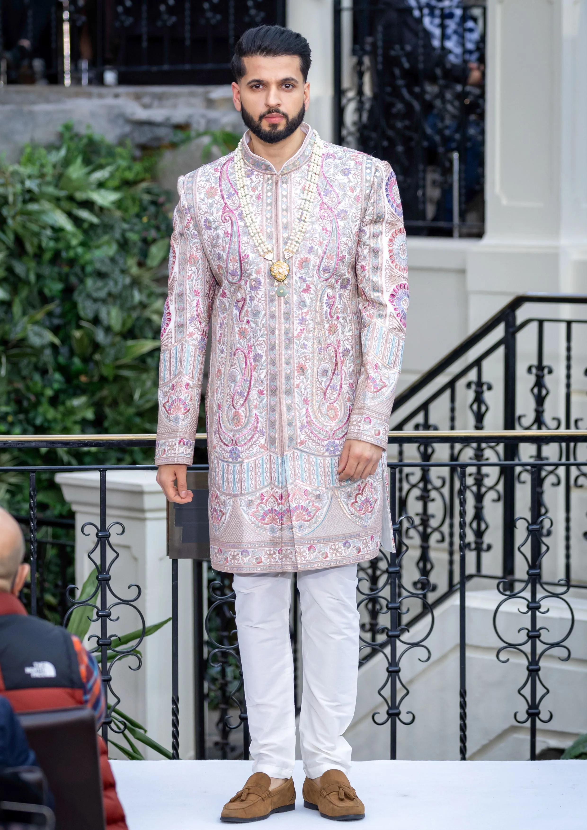 Embroidered Sequin Mauve Pink Sherwani