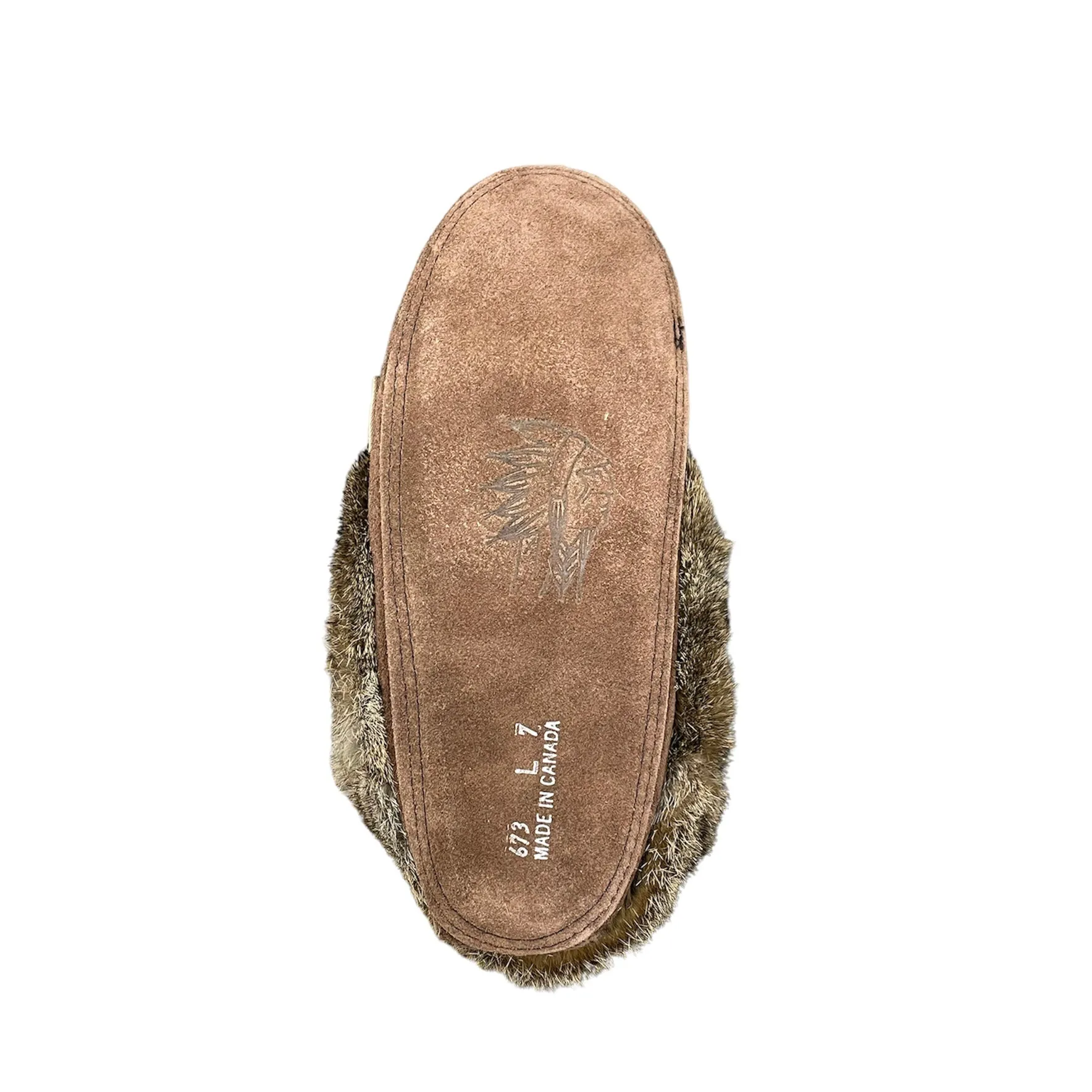 Fur Moccasin - Chocolate Suede