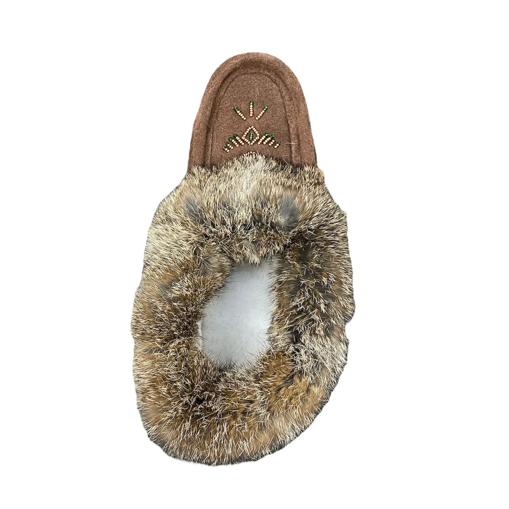 Fur Moccasin - Chocolate Suede