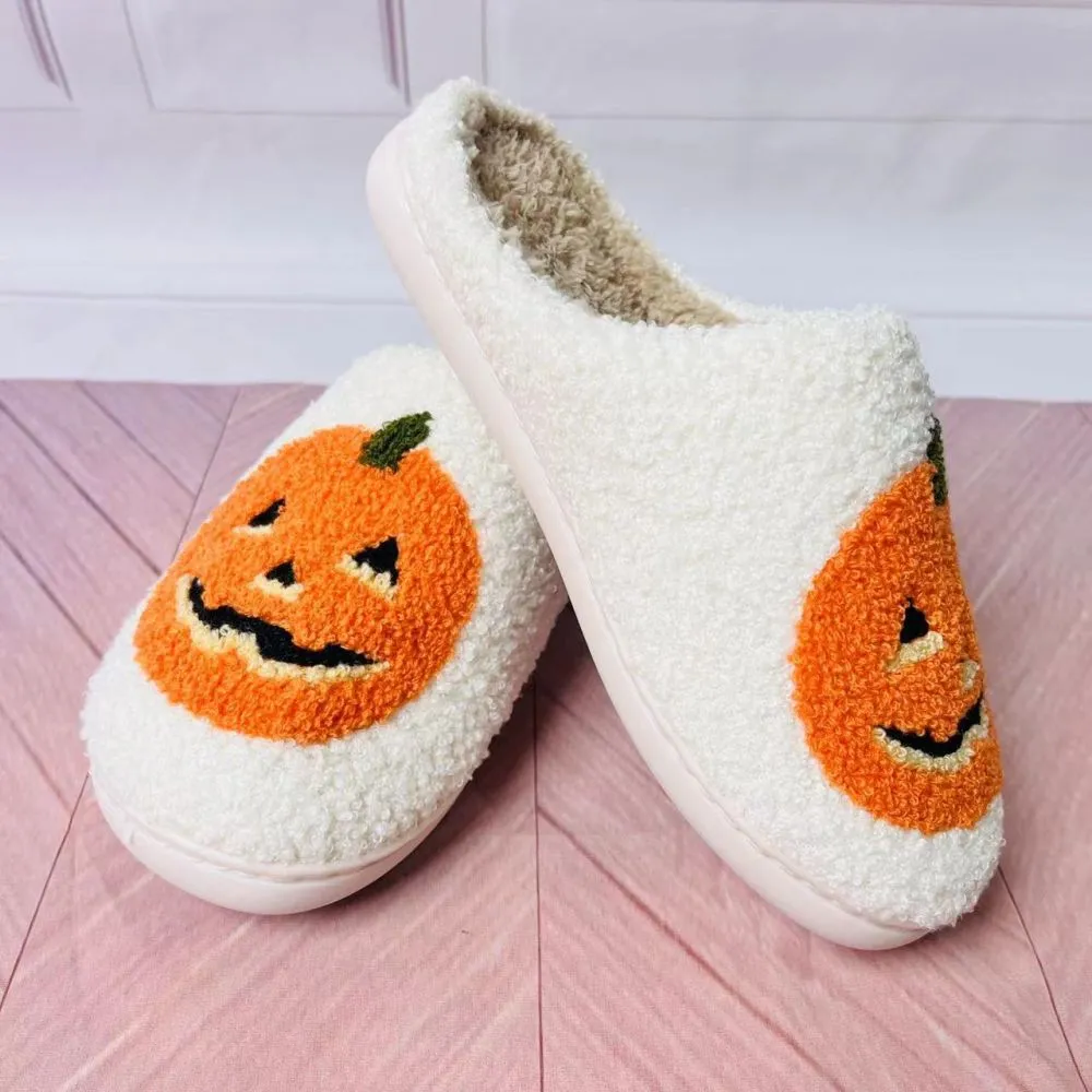 Halloween Slippers Halloween Pumpkin Shoes Home Cotton Slippers