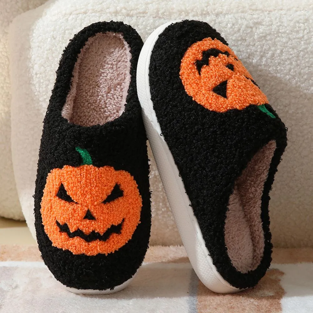 Halloween Slippers Halloween Pumpkin Shoes Home Cotton Slippers