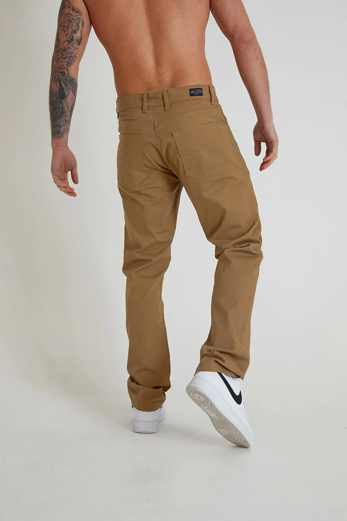 Hawkins 5 pocket chino pant in premium cotton twill - Otter