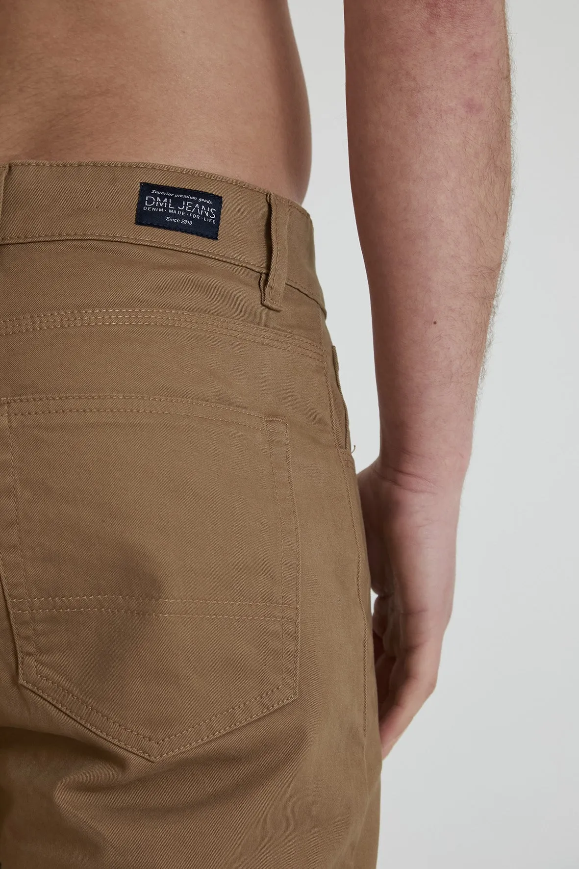 Hawkins 5 pocket chino pant in premium cotton twill - Otter