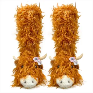 Highland Cattle Kid's Slipper Socks