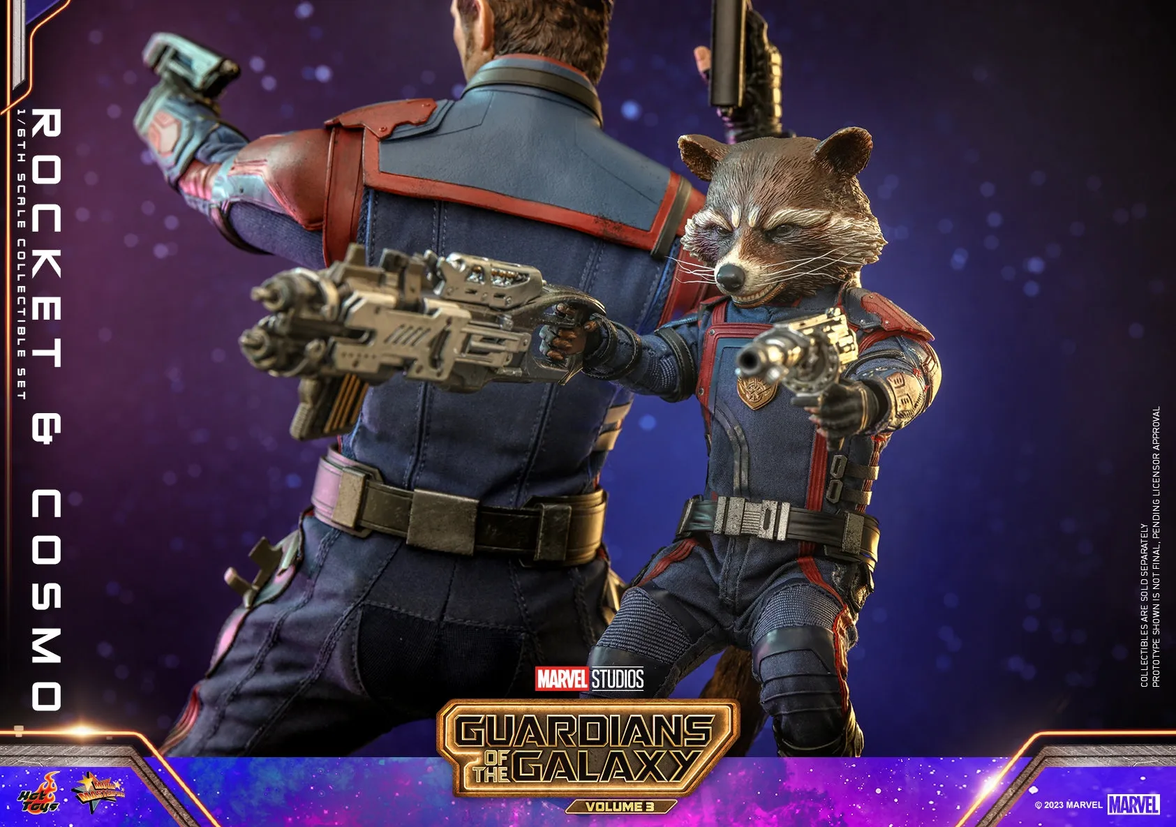 Hot Toys - MMS708 - Guardians of the Galaxy Vol 3 - 1/6th scale Rocket and Cosmo Collectible Set