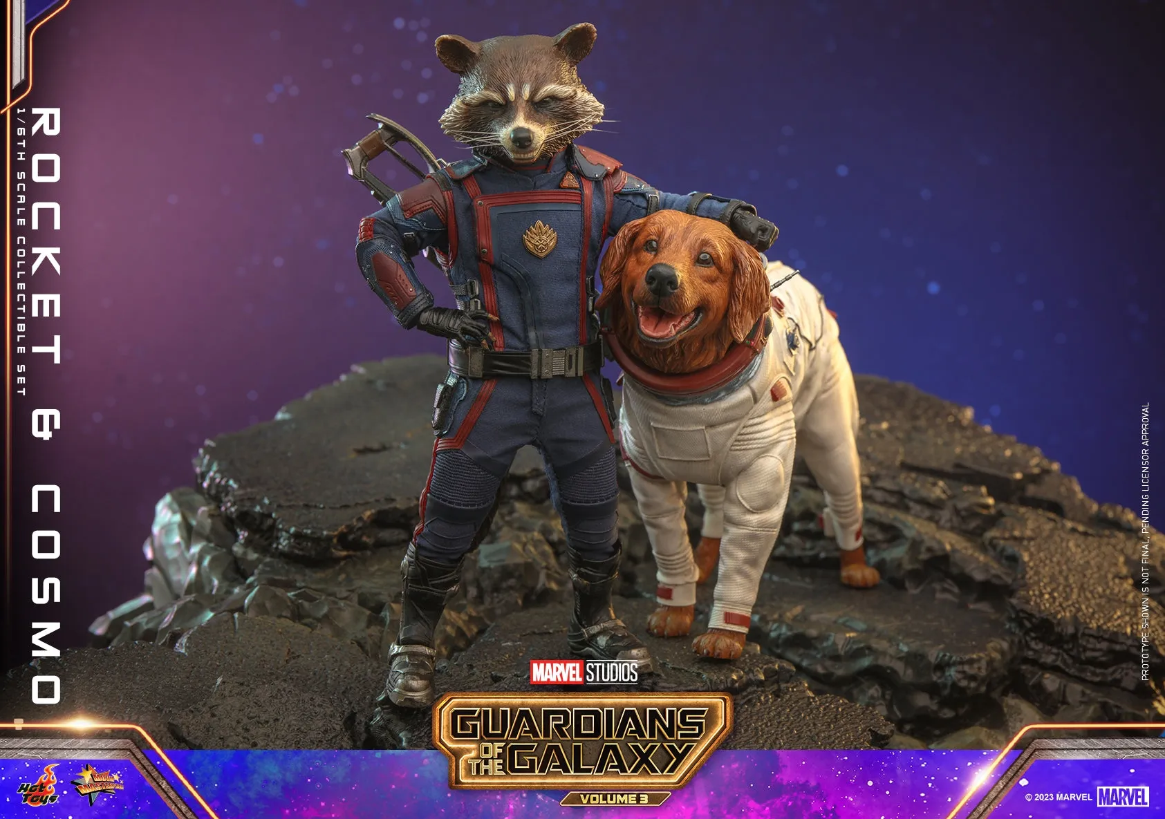 Hot Toys - MMS708 - Guardians of the Galaxy Vol 3 - 1/6th scale Rocket and Cosmo Collectible Set