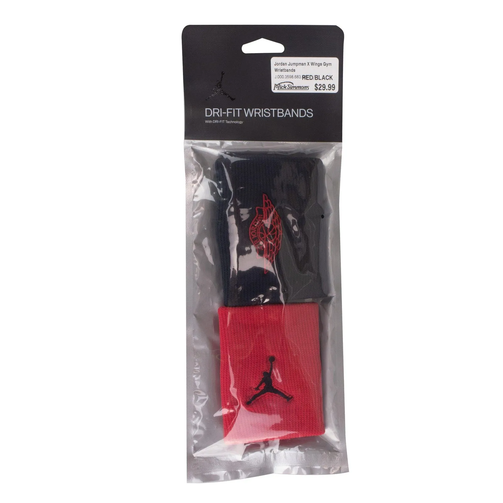 Jordan Jumpman X Wings Gym Wristbands Black / Red