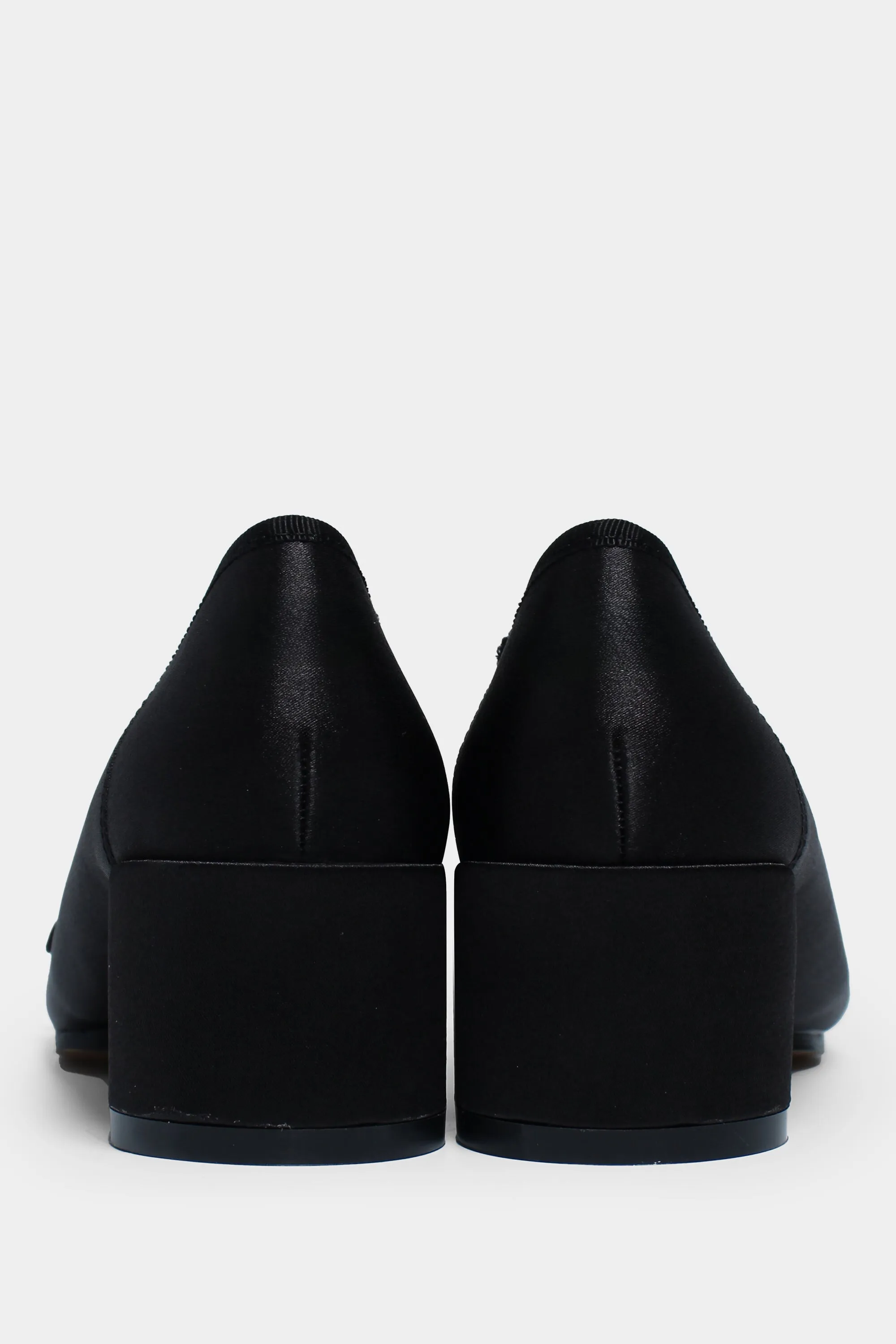 Lazy Dancer Slippers - Black Satin