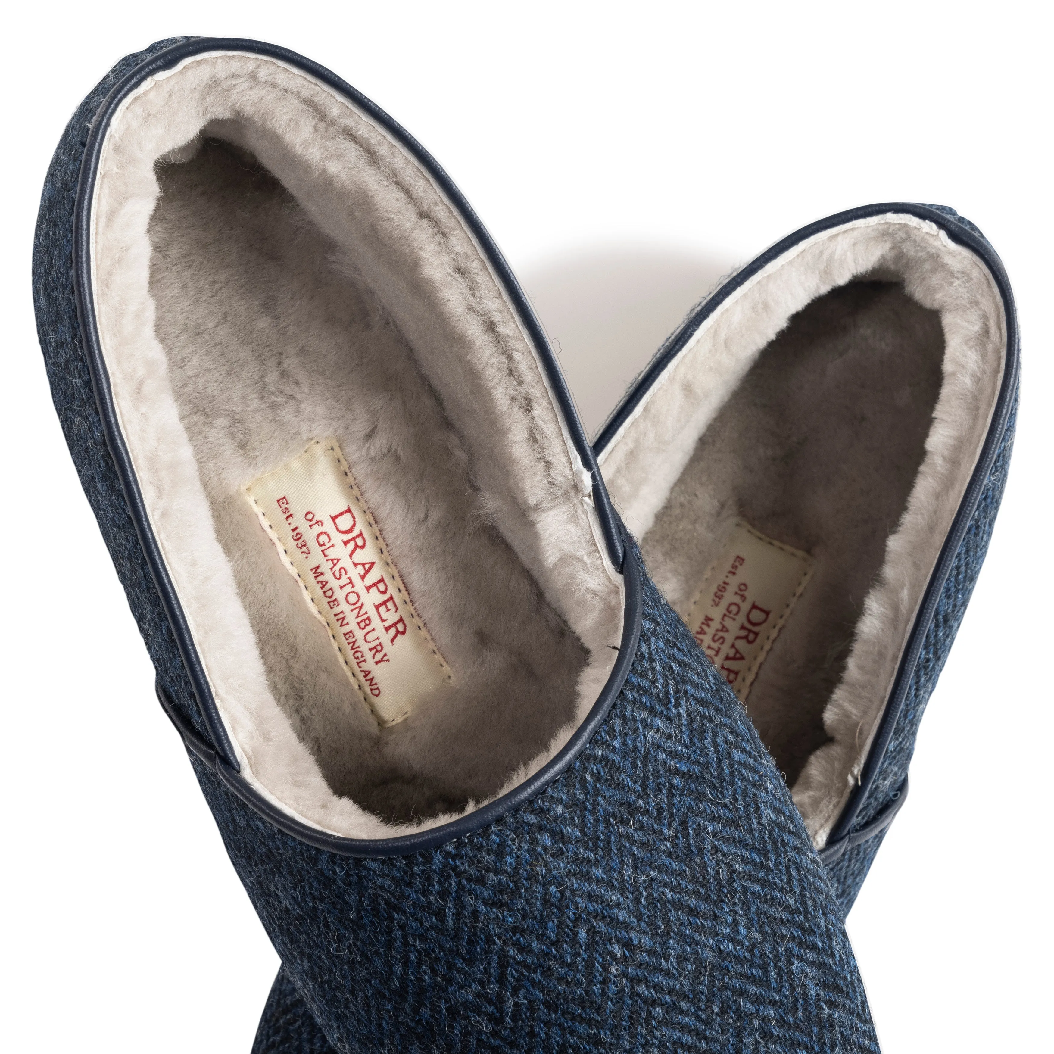 Lewis Tweed/Shearling Slipper