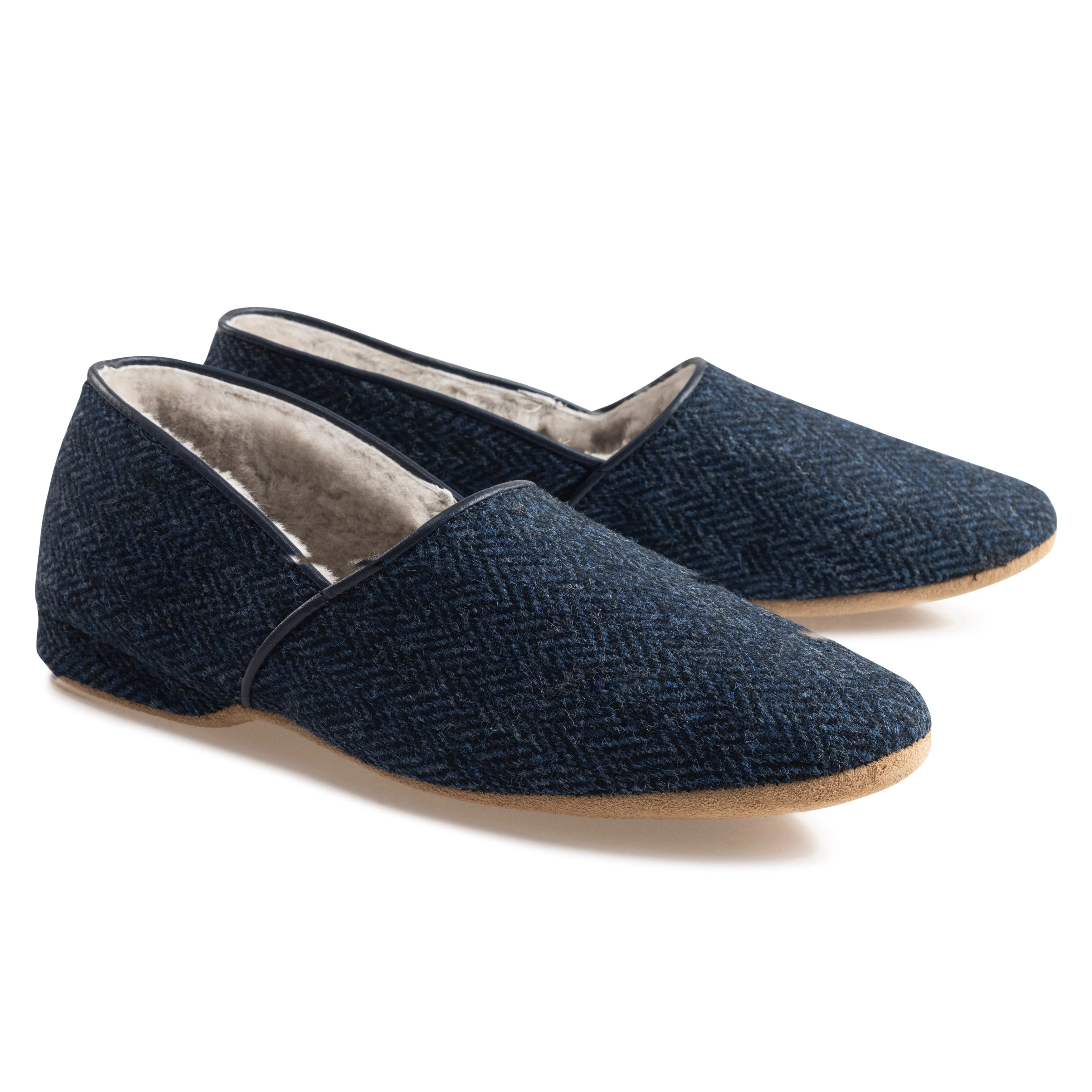 Lewis Tweed/Shearling Slipper