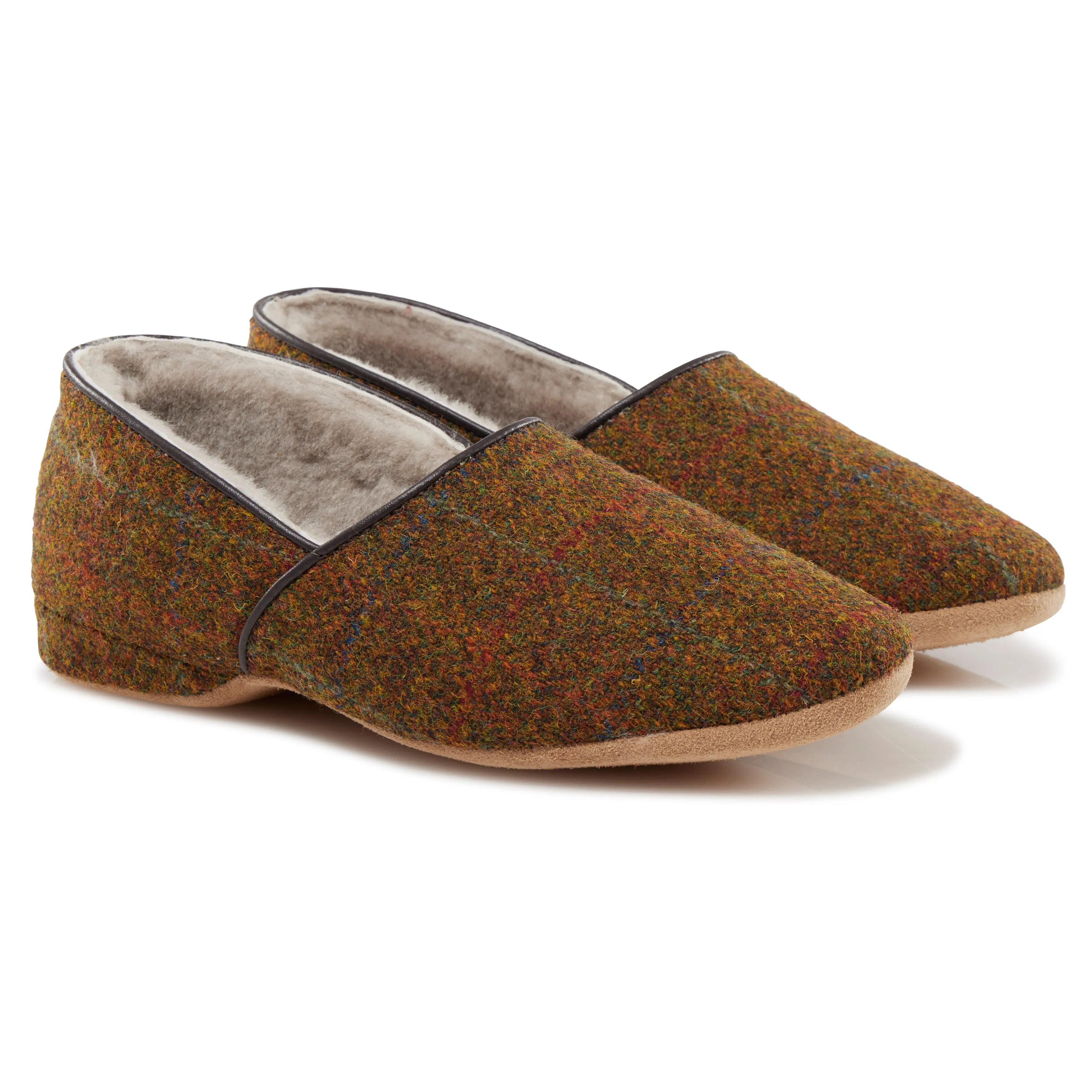 Lewis Tweed/Shearling Slipper