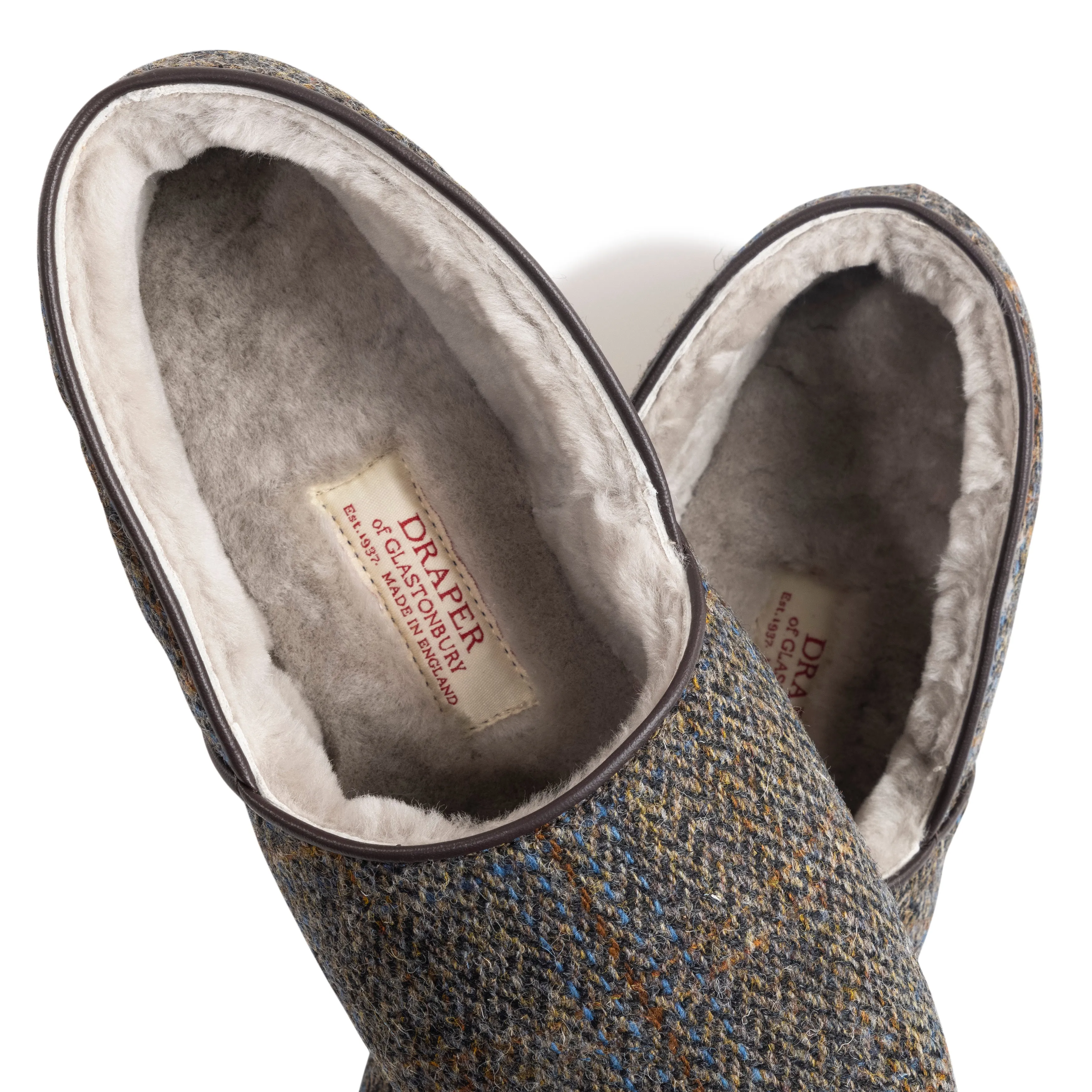 Lewis Tweed/Shearling Slipper