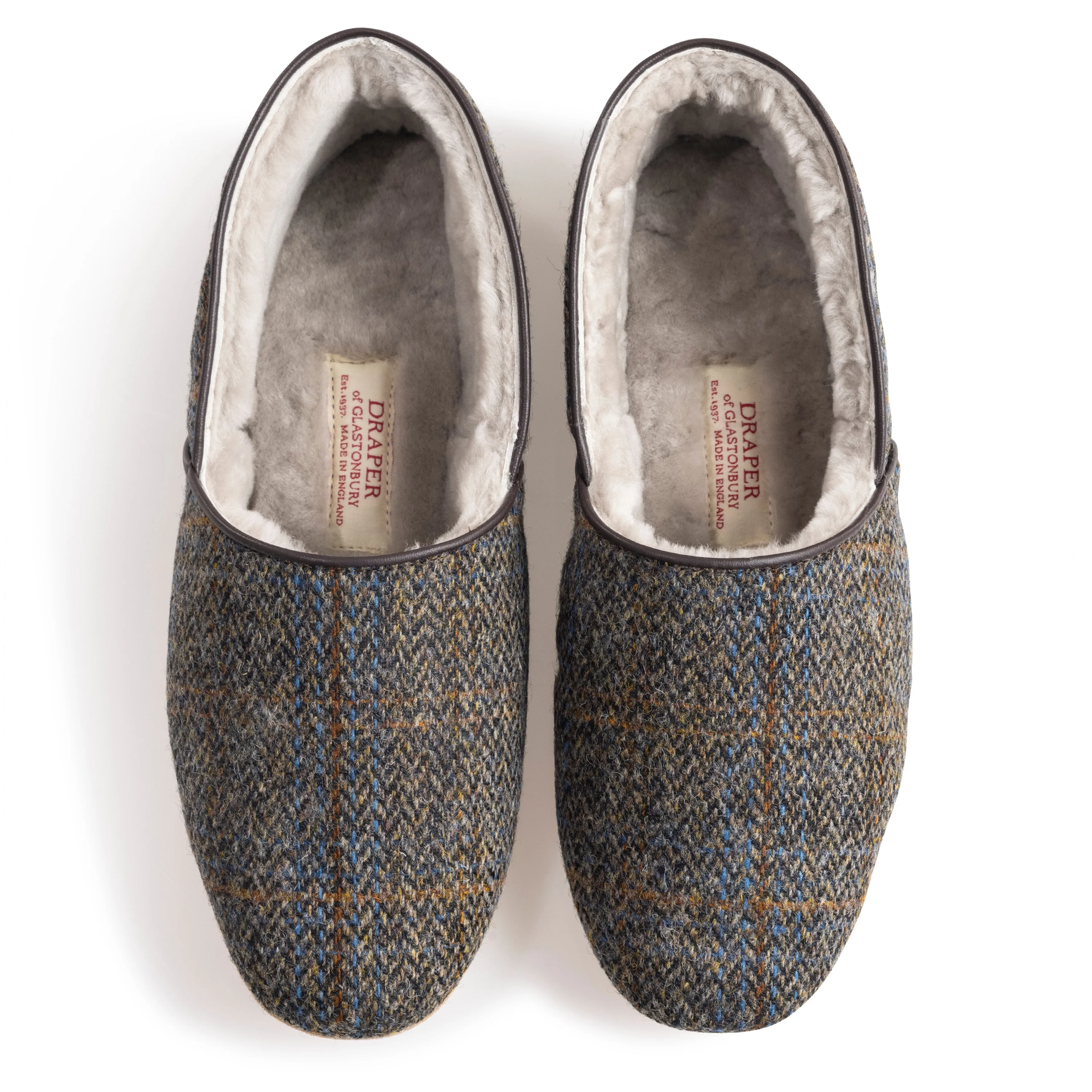 Lewis Tweed/Shearling Slipper