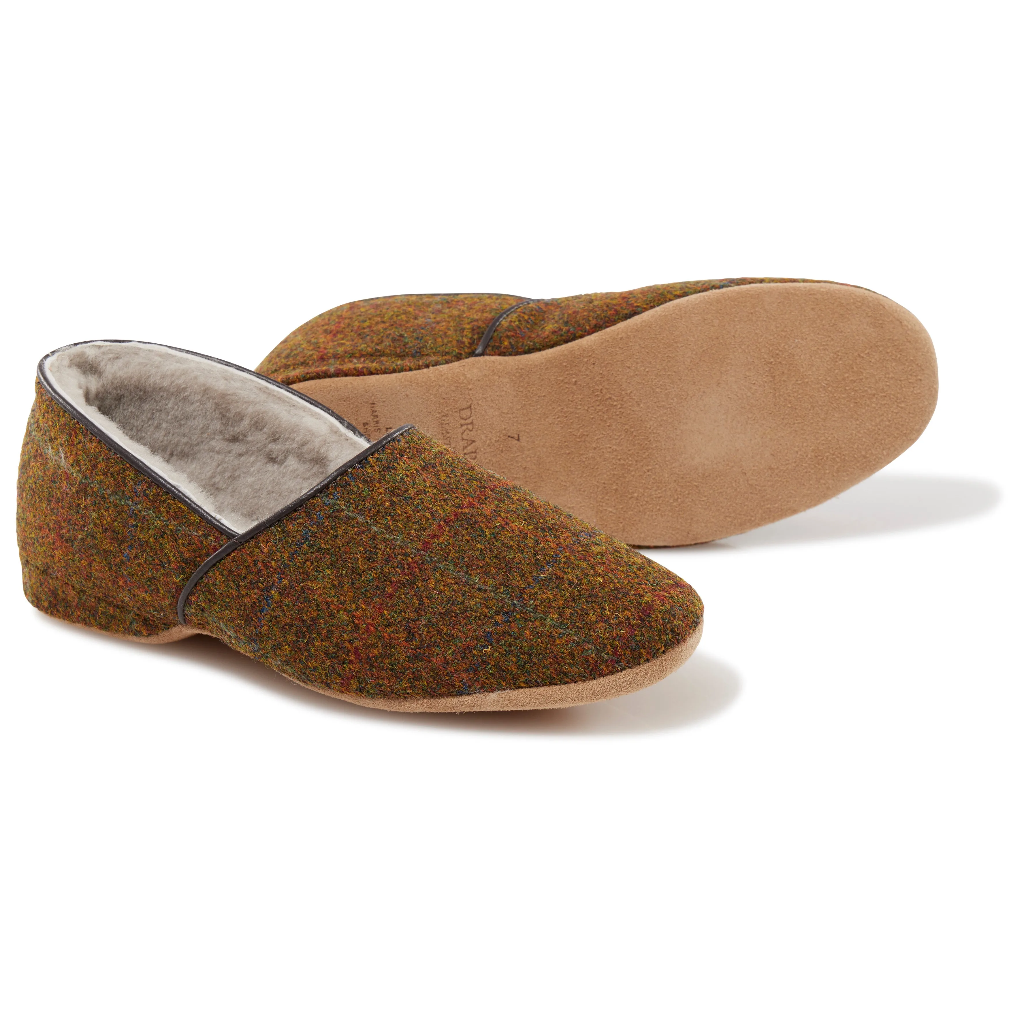 Lewis Tweed/Shearling Slipper