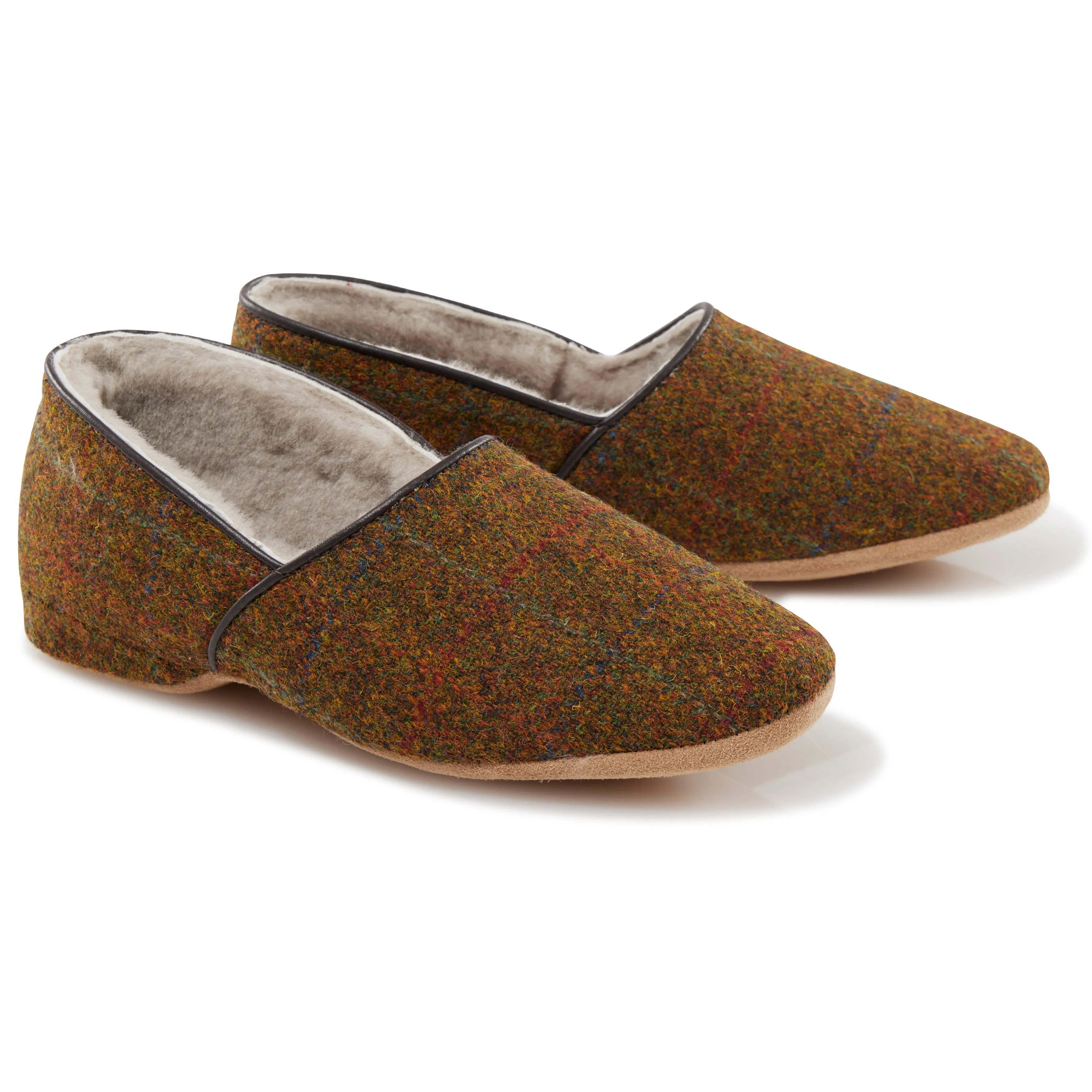 Lewis Tweed/Shearling Slipper