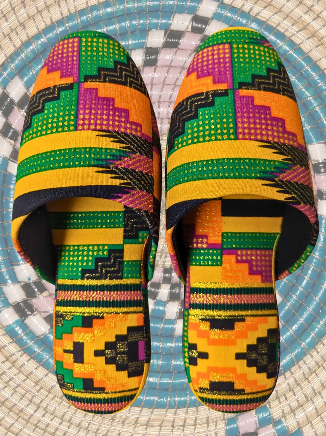 Medium | Print Mix Slippers 2023AW-M04 lamé