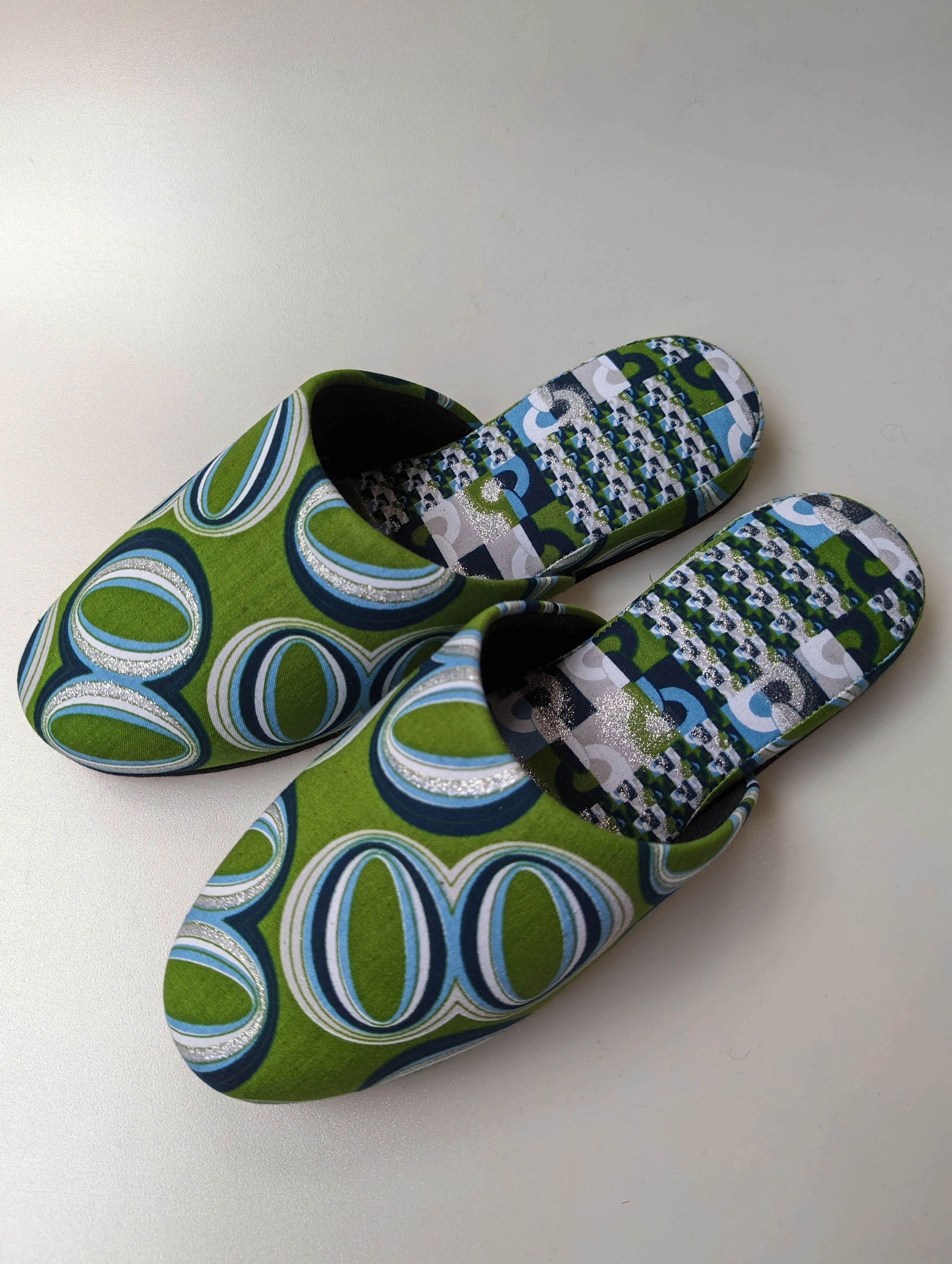 Medium | Print Mix Slippers 2023AW-M08 lamé