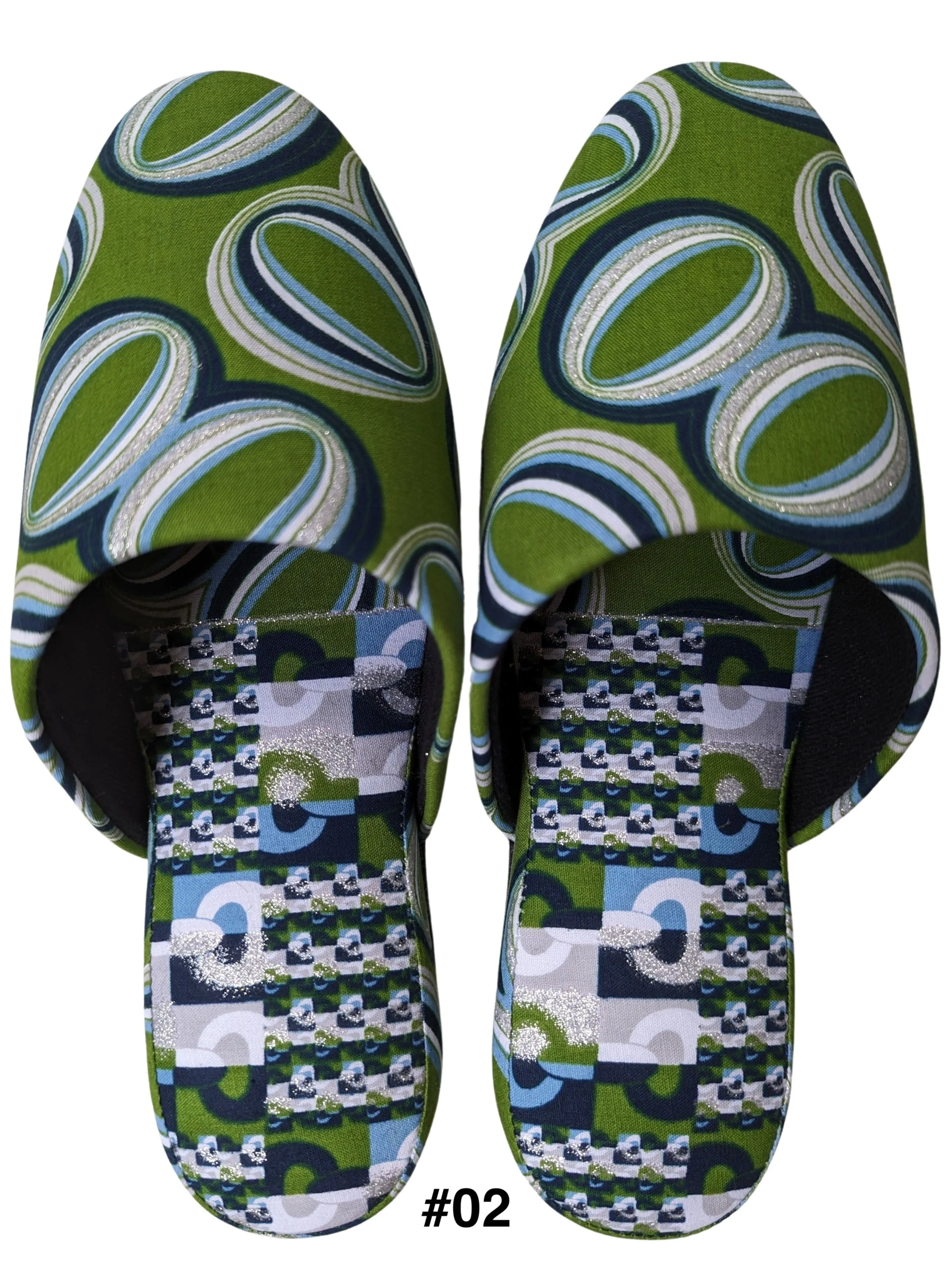 Medium | Print Mix Slippers 2023AW-M08 lamé