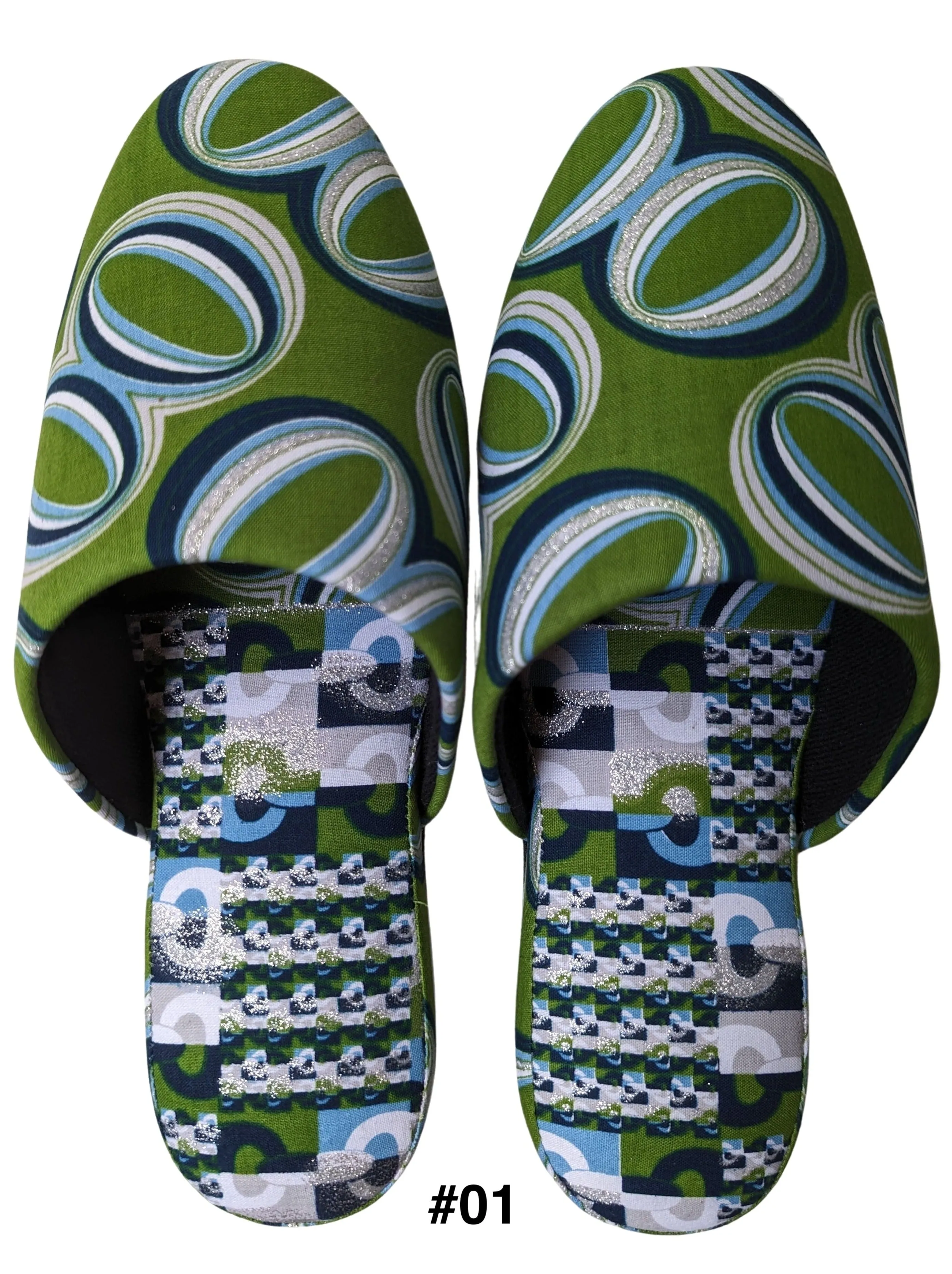 Medium | Print Mix Slippers 2023AW-M08 lamé